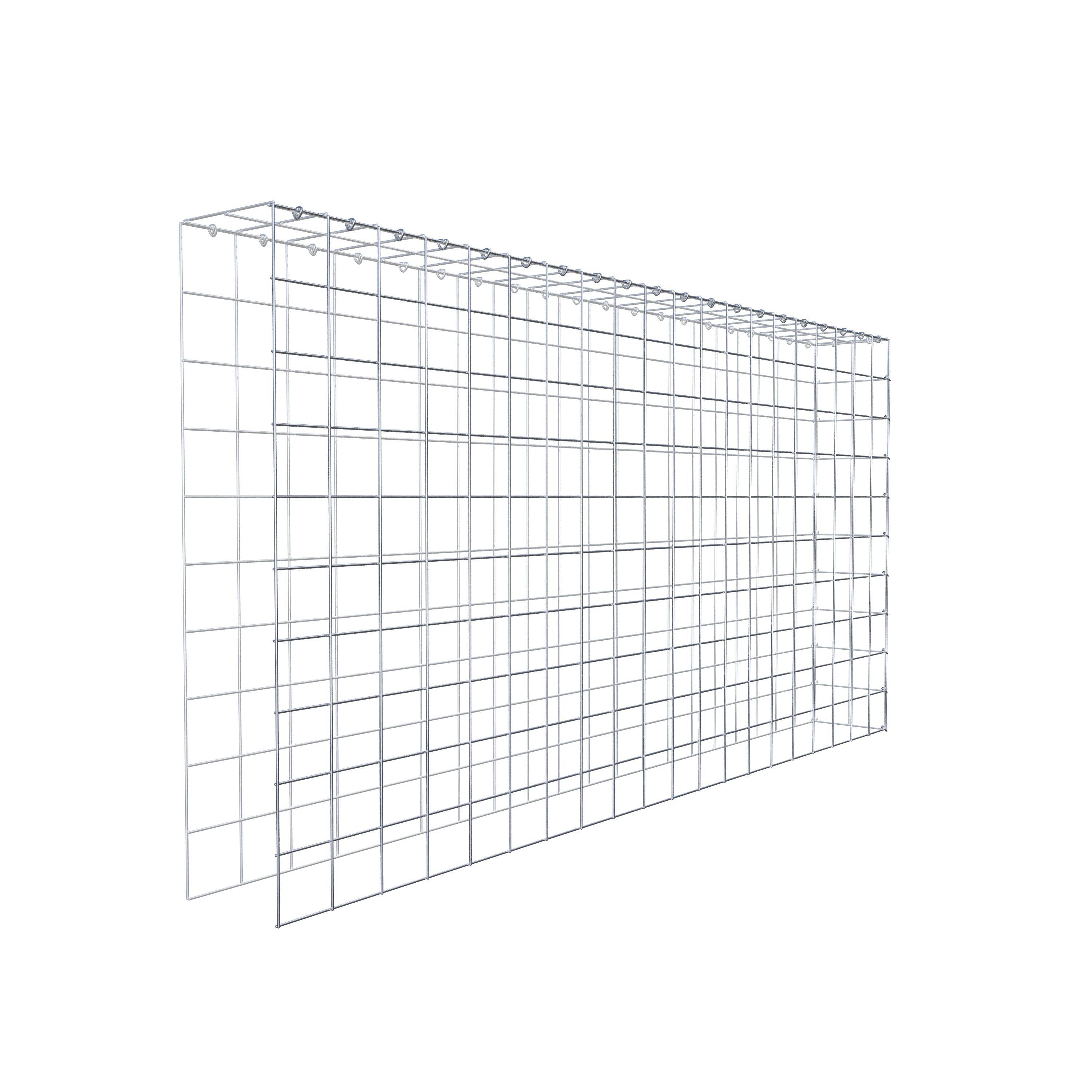 Gabion monté type 4 200 cm x 100 cm x 20 cm (L x H x P), maillage 10 cm x 10 cm, anneau en C