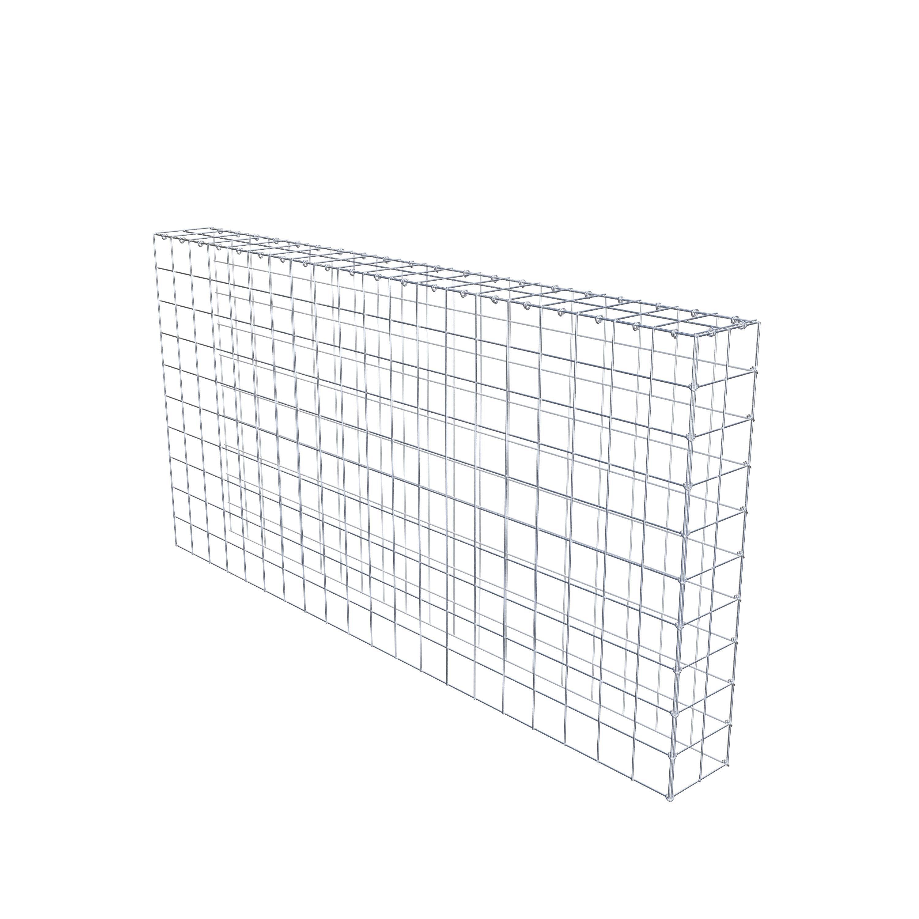 Gabion monté type 4 200 cm x 100 cm x 20 cm (L x H x P), maillage 10 cm x 10 cm, anneau en C