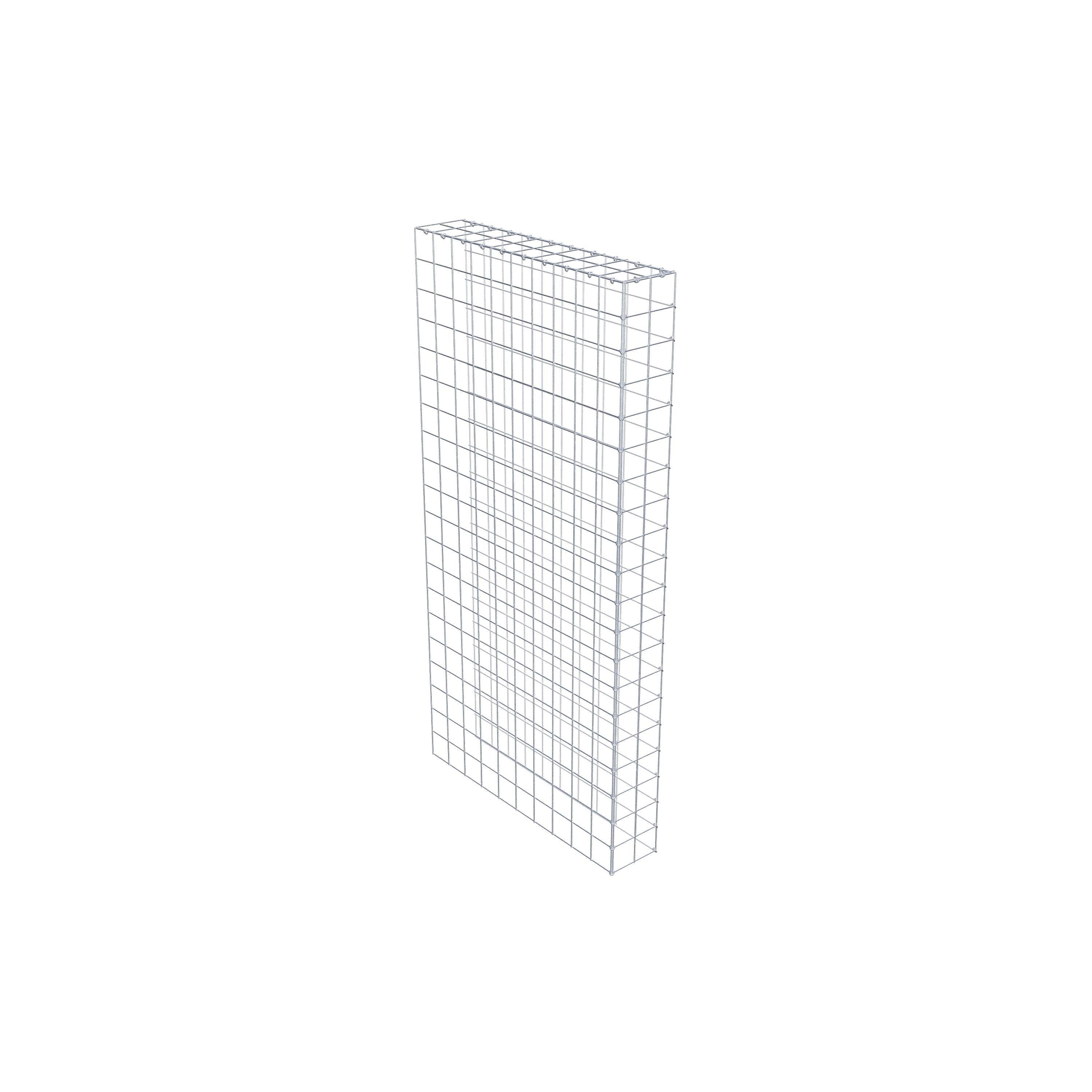 Gabion monté type 4 200 cm x 100 cm x 20 cm (L x H x P), maillage 10 cm x 10 cm, anneau en C