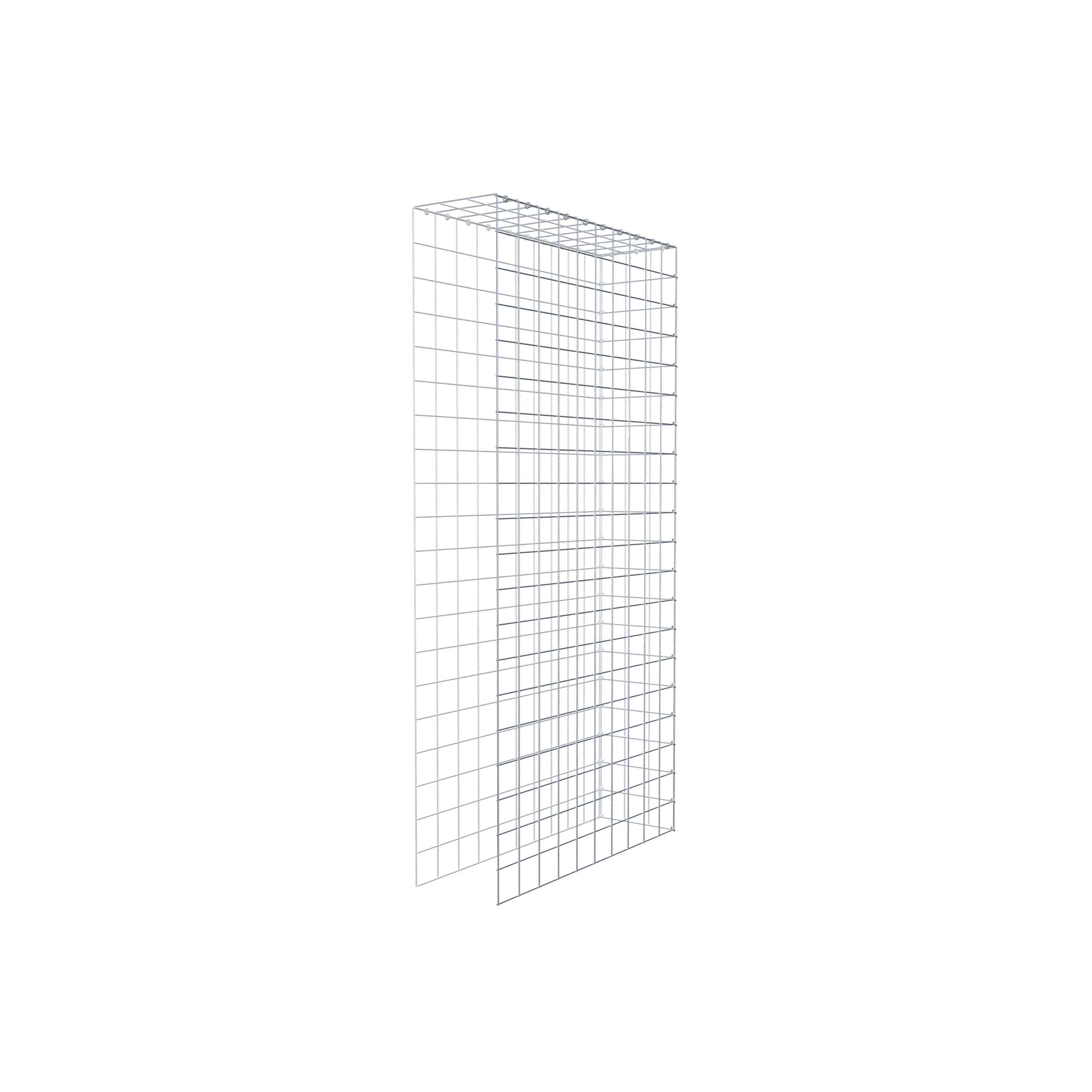 Gabion monté type 4 200 cm x 100 cm x 30 cm (L x H x P), maillage 10 cm x 10 cm, anneau en C