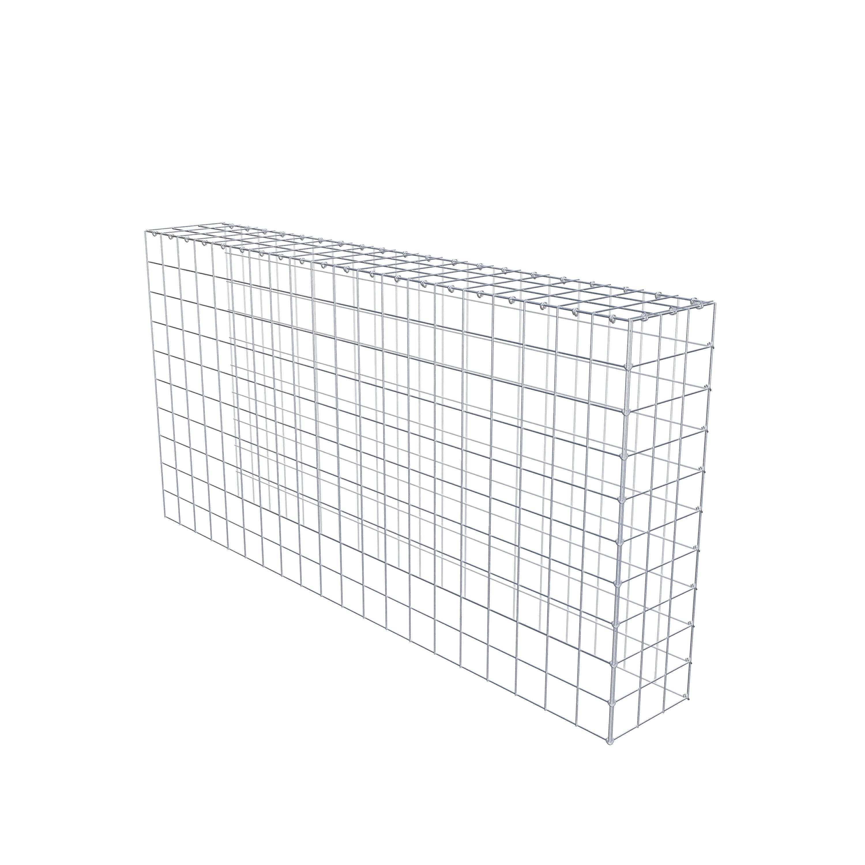 Gabion monté type 4 200 cm x 100 cm x 30 cm (L x H x P), maillage 10 cm x 10 cm, anneau en C