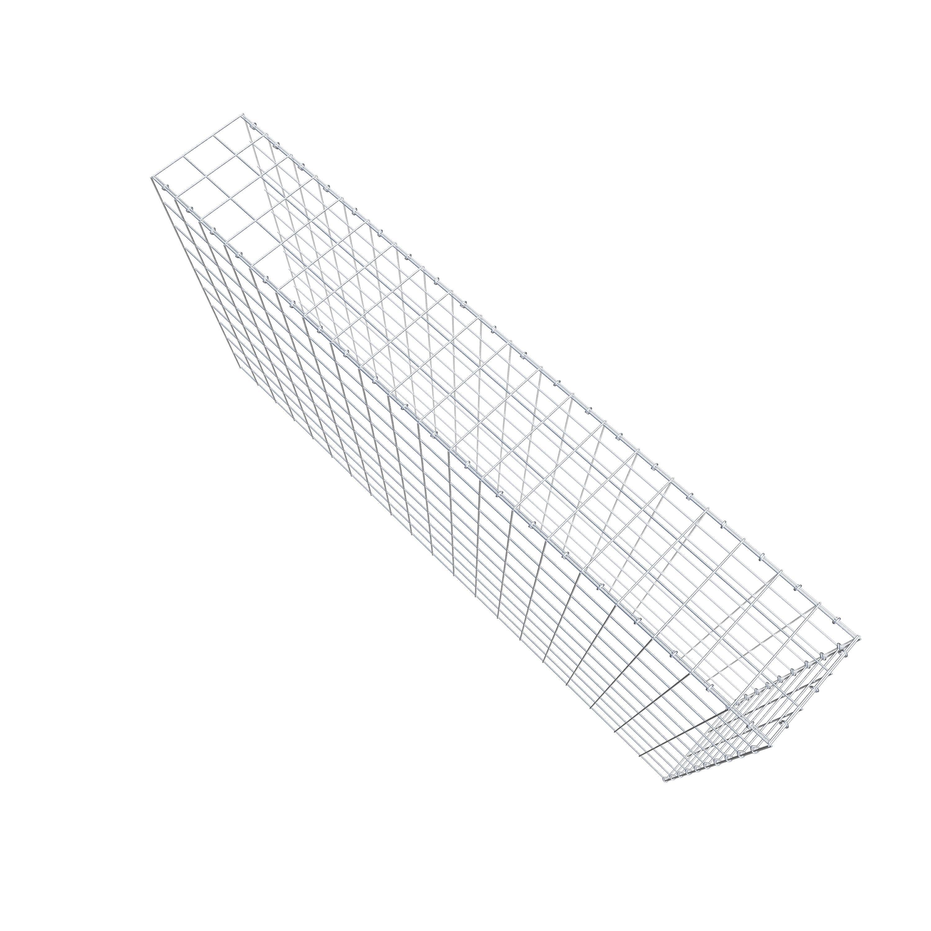 Gabion monté type 4 200 cm x 100 cm x 30 cm (L x H x P), maillage 10 cm x 10 cm, anneau en C