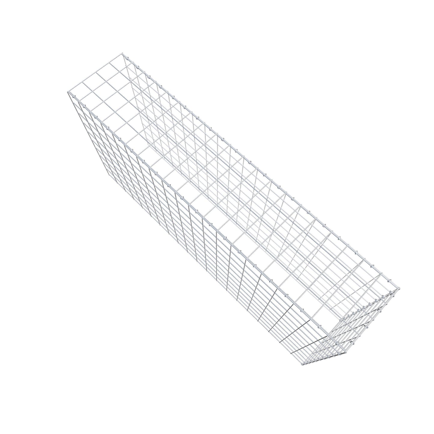 Monteret gabion type 4 200 cm x 100 cm x 40 cm (L x H x D), maskestørrelse 10 cm x 10 cm, C-ring