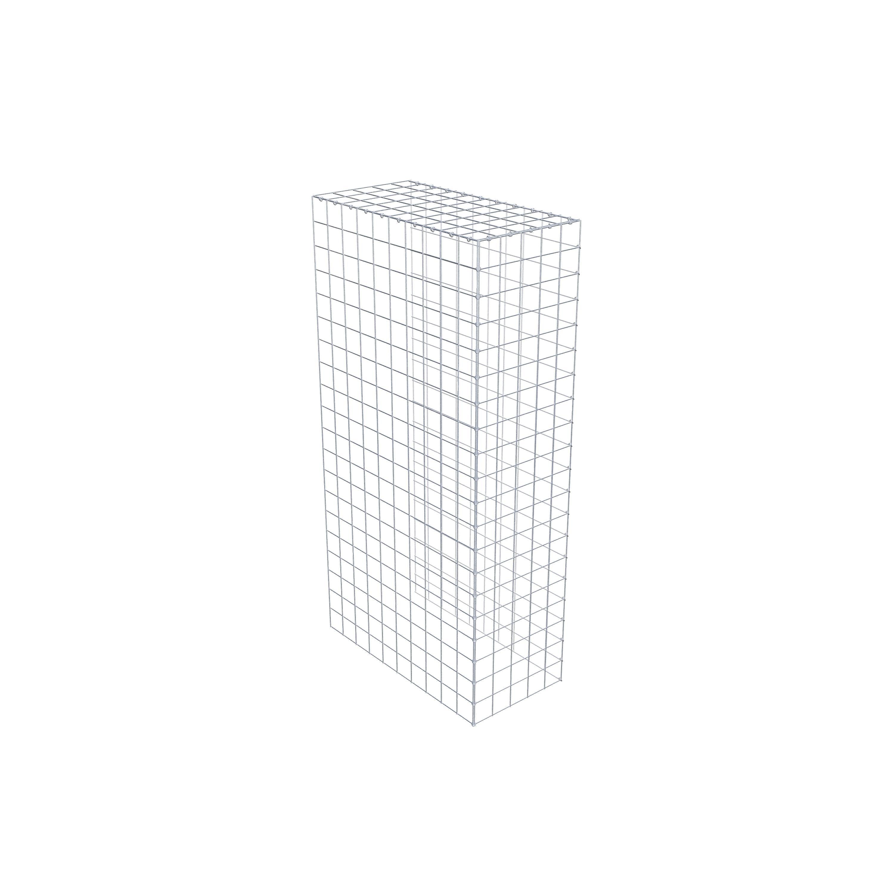 Gabion monté type 4 200 cm x 100 cm x 50 cm (L x H x P), maillage 10 cm x 10 cm, anneau en C