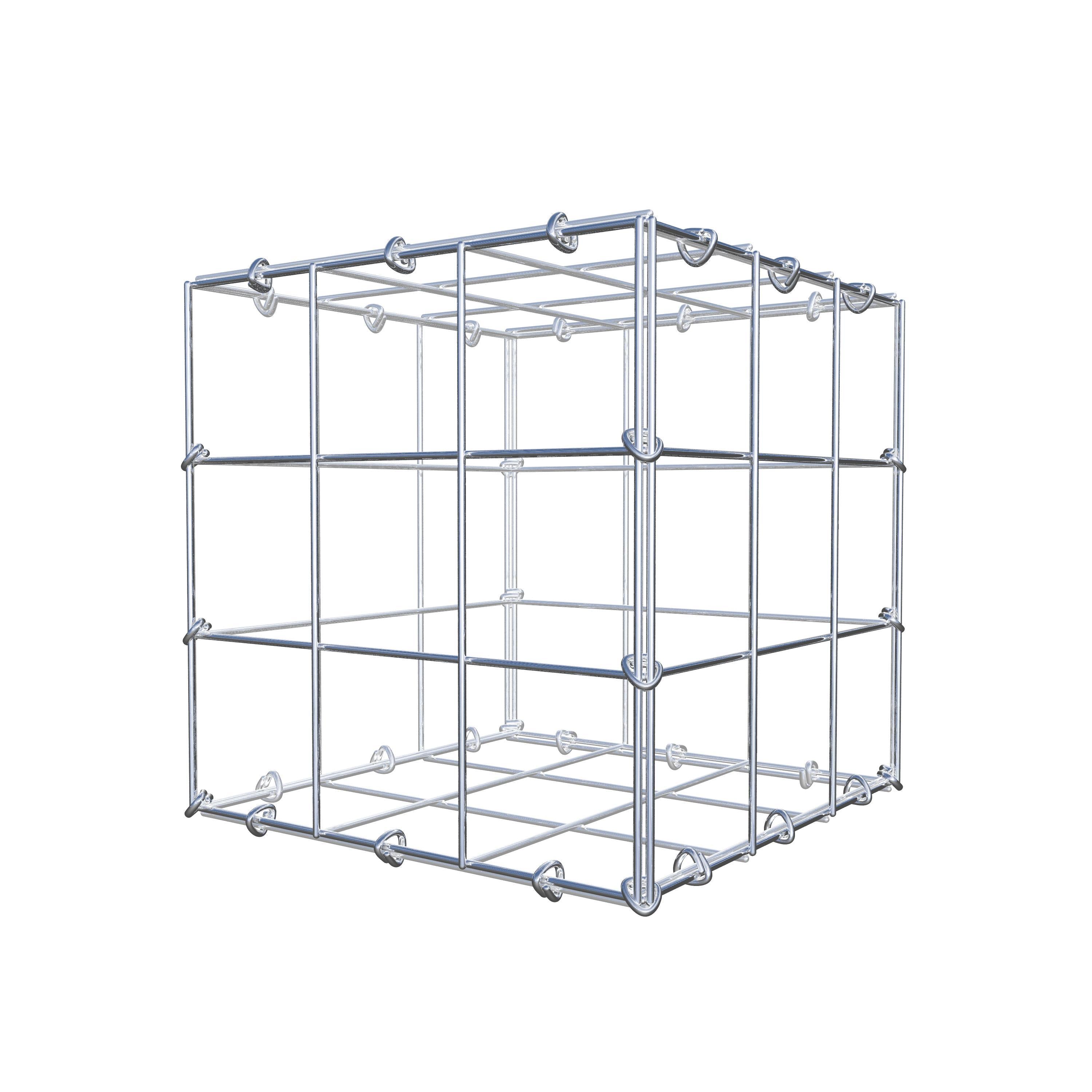 Gabion 30 cm x 30 cm x 30 cm (L x H x P), maille 10 cm x 10 cm, anneau en C