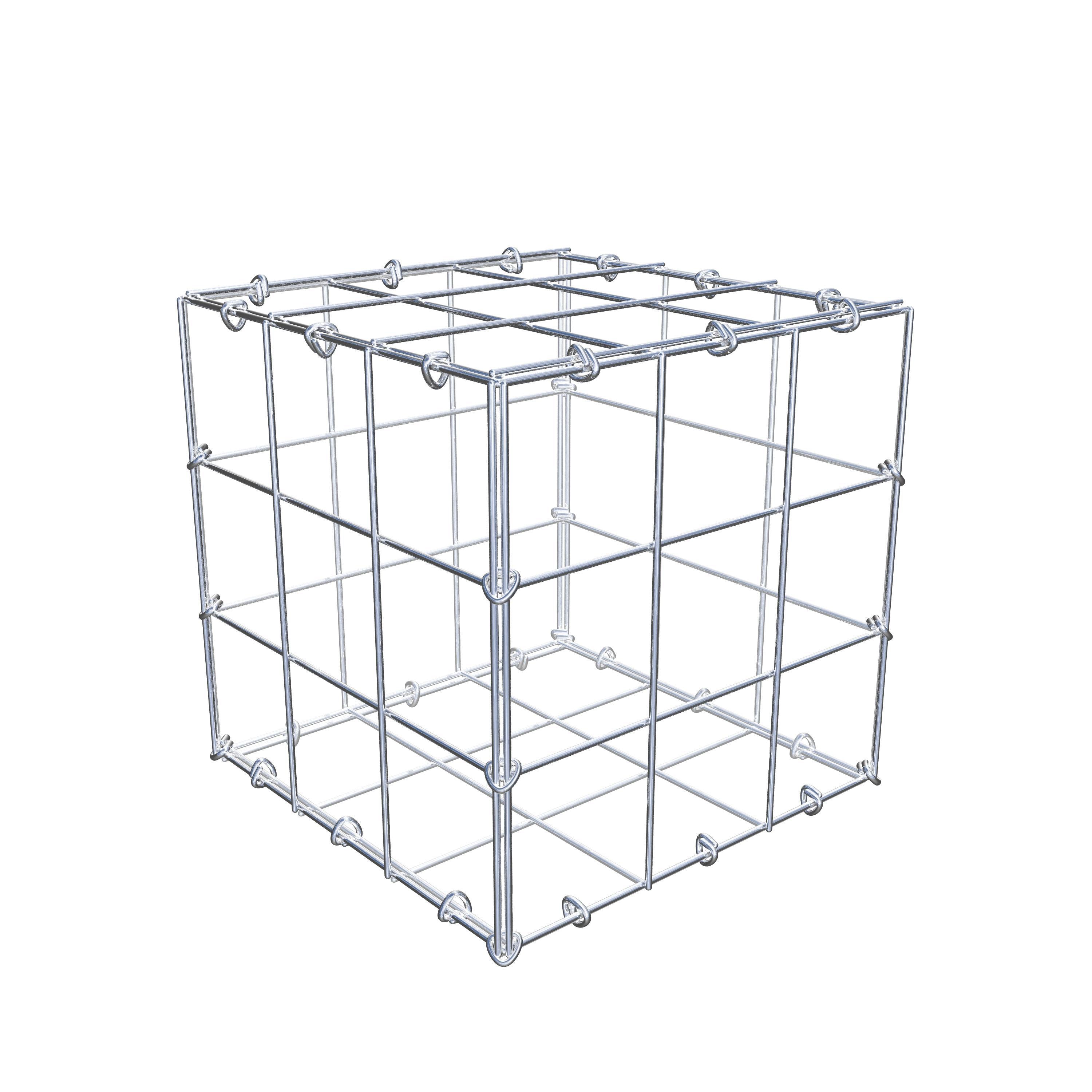 Gabion 30 cm x 30 cm x 30 cm (L x H x P), maille 10 cm x 10 cm, anneau en C