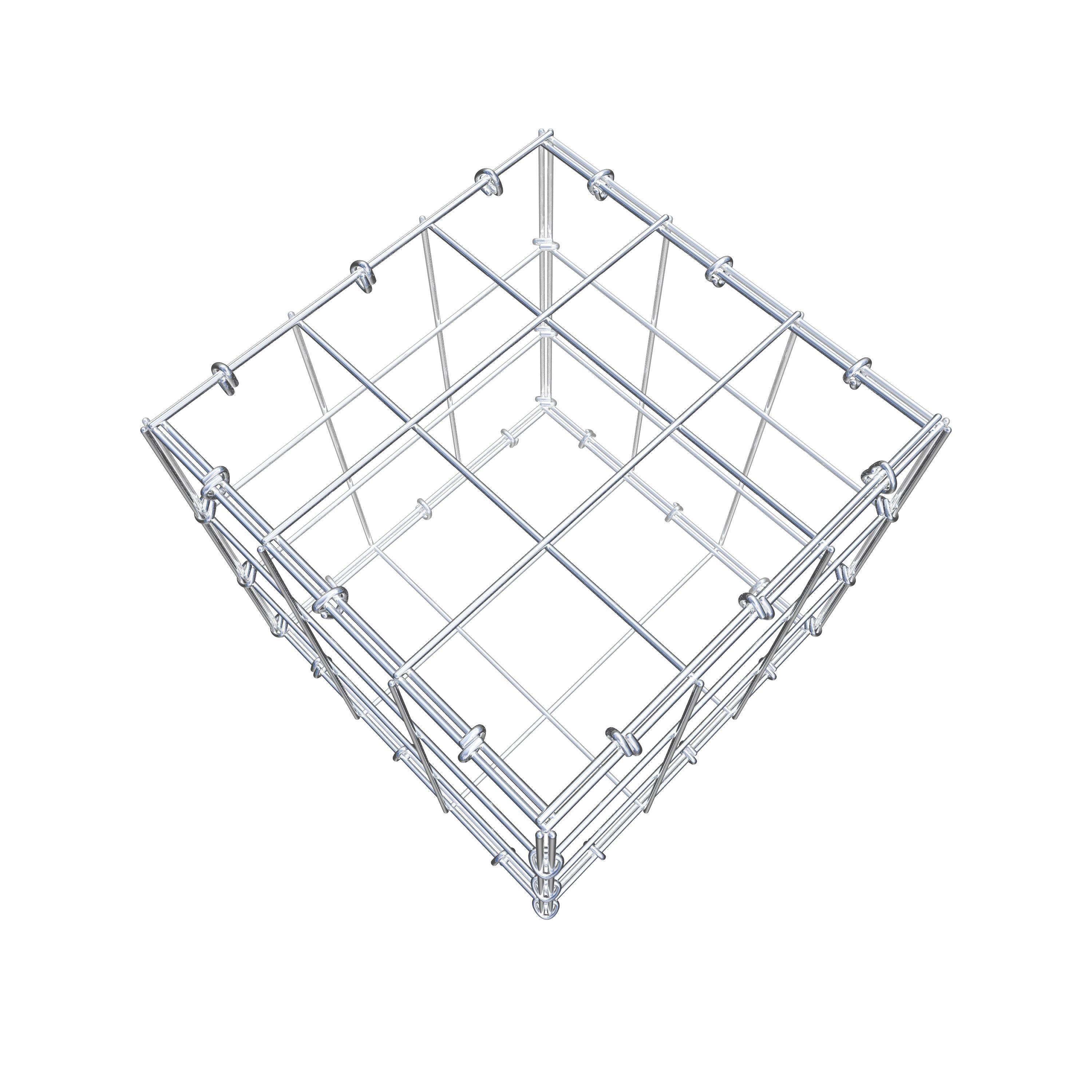 Gabion 30 cm x 30 cm x 30 cm (L x H x P), maille 10 cm x 10 cm, anneau en C