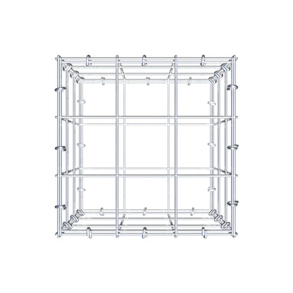 Gabion 30 cm x 30 cm x 30 cm (L x H x D), maskestørrelse 10 cm x 10 cm, C-ring