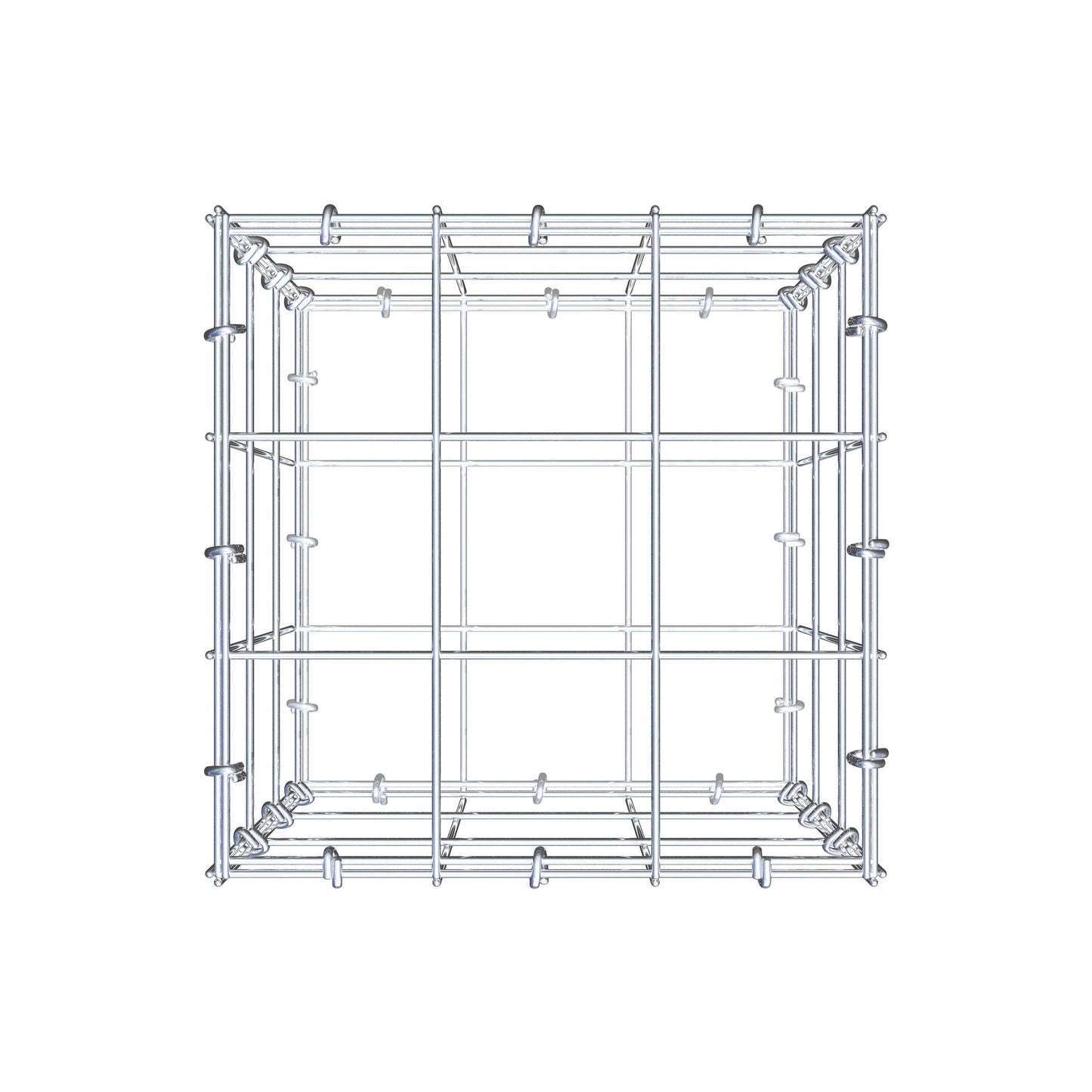 Gabion 30 cm x 30 cm x 30 cm (L x H x D), maskestørrelse 10 cm x 10 cm, C-ring