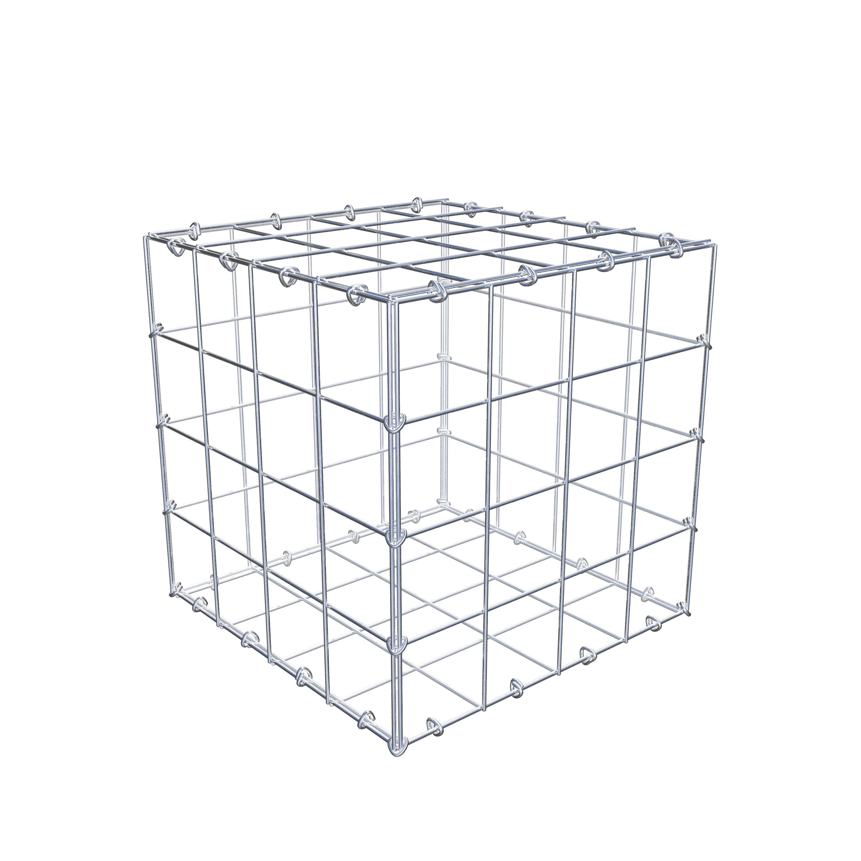 Gabion 40 cm x 40 cm x 40 cm (L x H x P), maille 10 cm x 10 cm, anneau en C