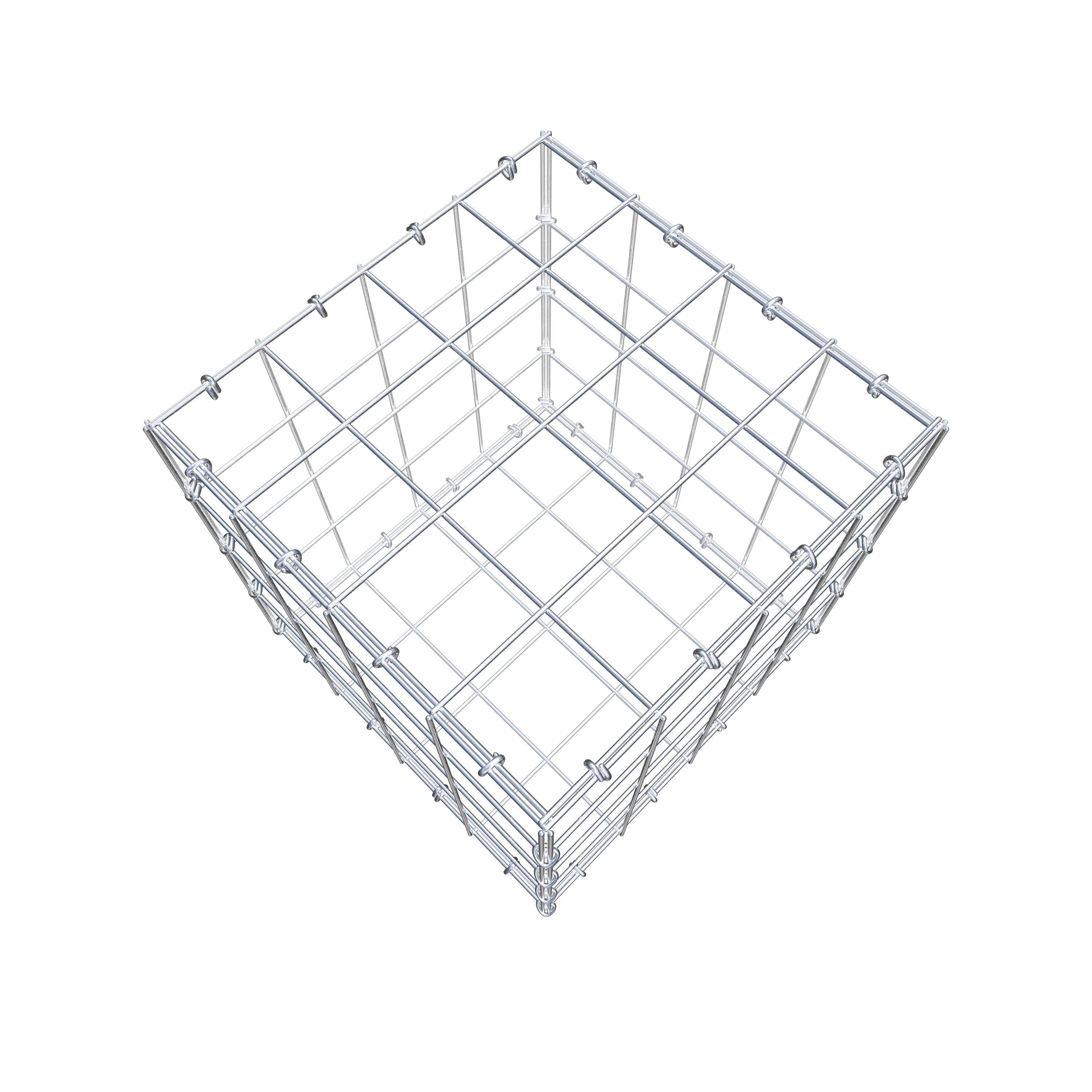 Gabion 40 cm x 40 cm x 40 cm (L x H x P), maille 10 cm x 10 cm, anneau en C