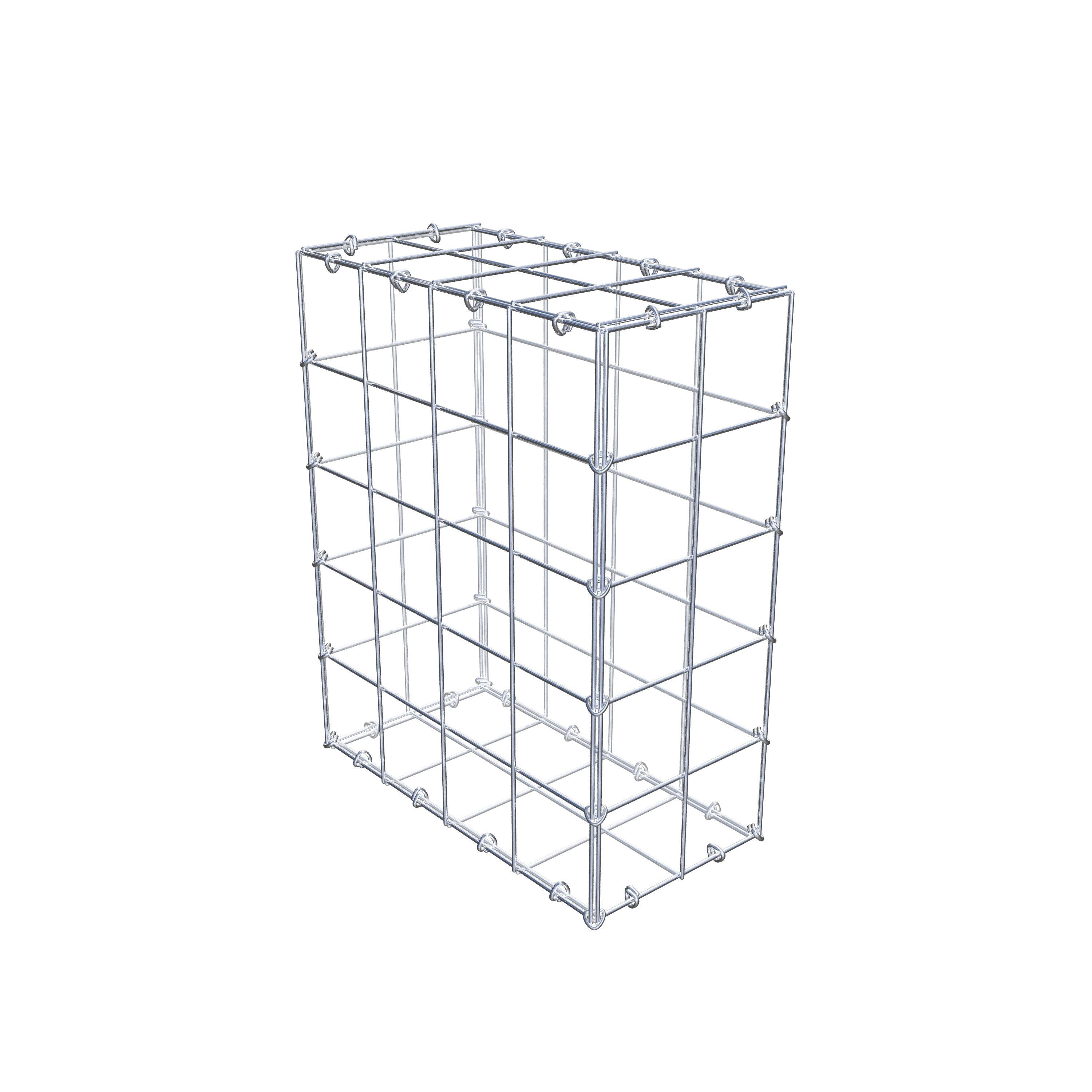 Gabion 50 cm x 40 cm x 20 cm (L x H x P), maille 10 cm x 10 cm, anneau en C