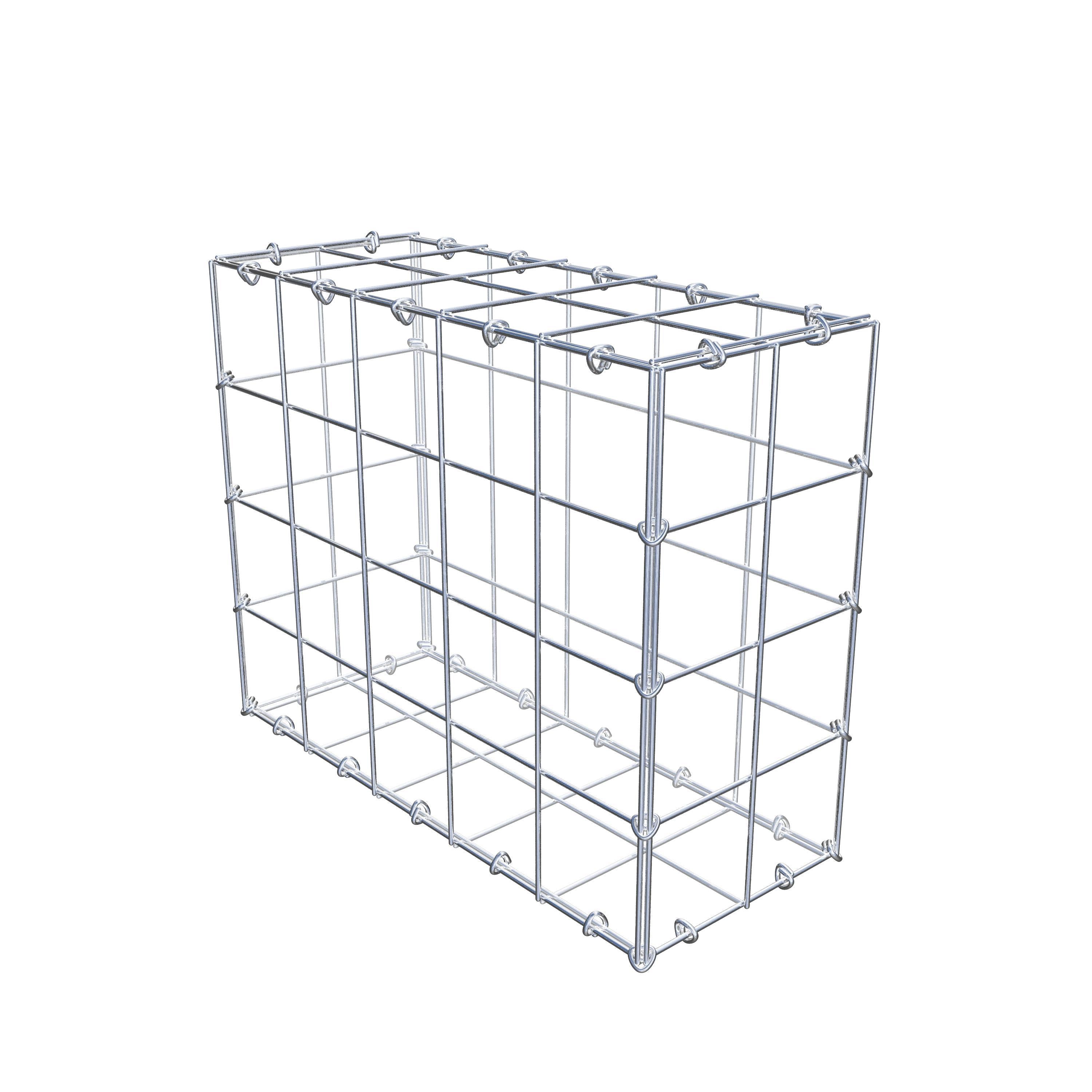 Gabion 50 cm x 40 cm x 20 cm (L x H x P), maille 10 cm x 10 cm, anneau en C