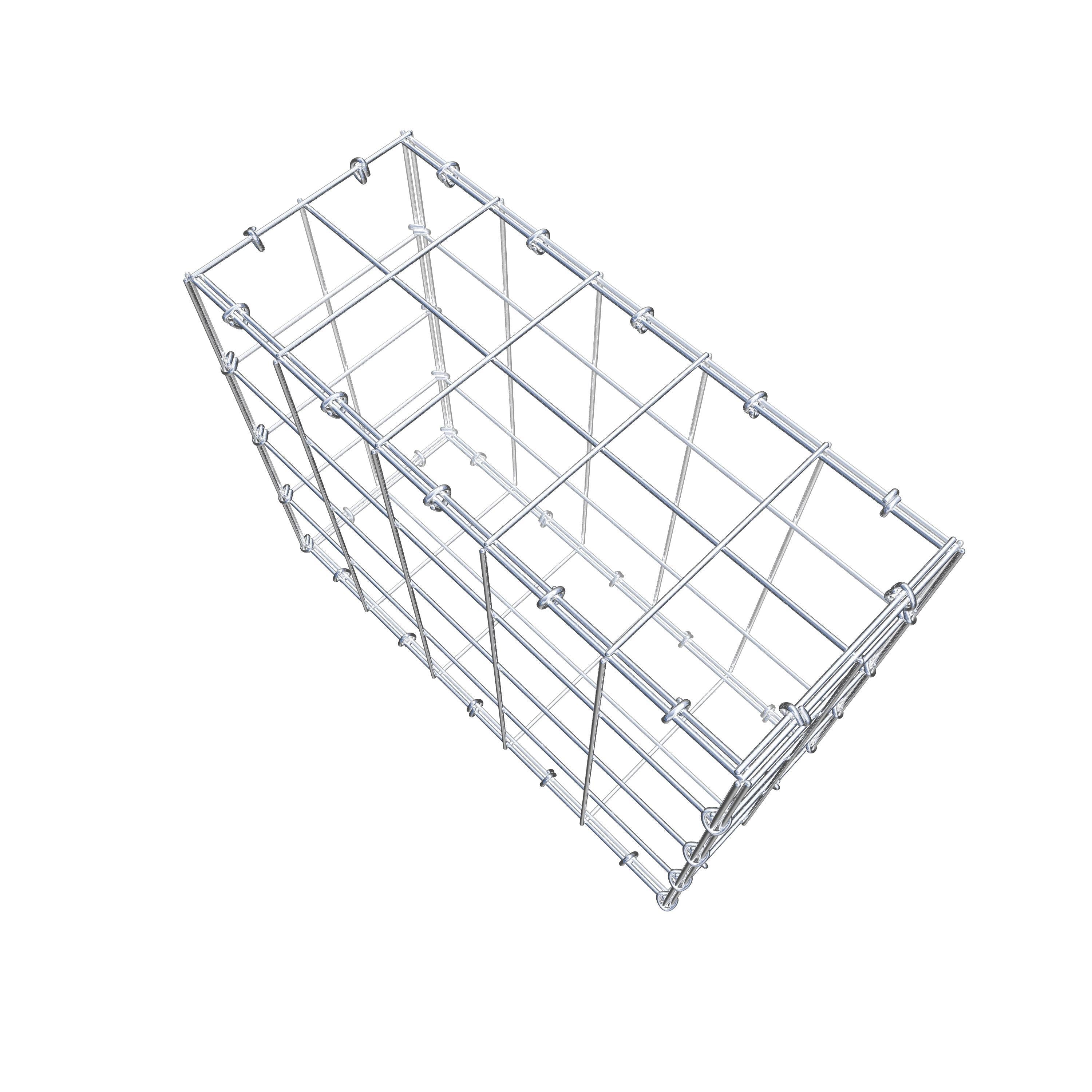 Gabion 50 cm x 40 cm x 20 cm (L x H x P), maille 10 cm x 10 cm, anneau en C