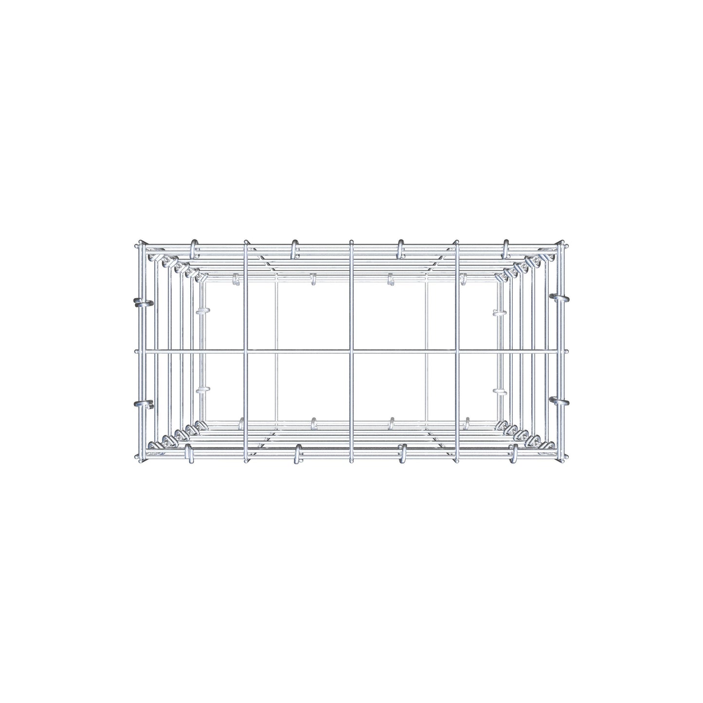 Gabião 50 cm x 40 cm x 20 cm (C x A x P), malhagem 10 cm x 10 cm, anel C
