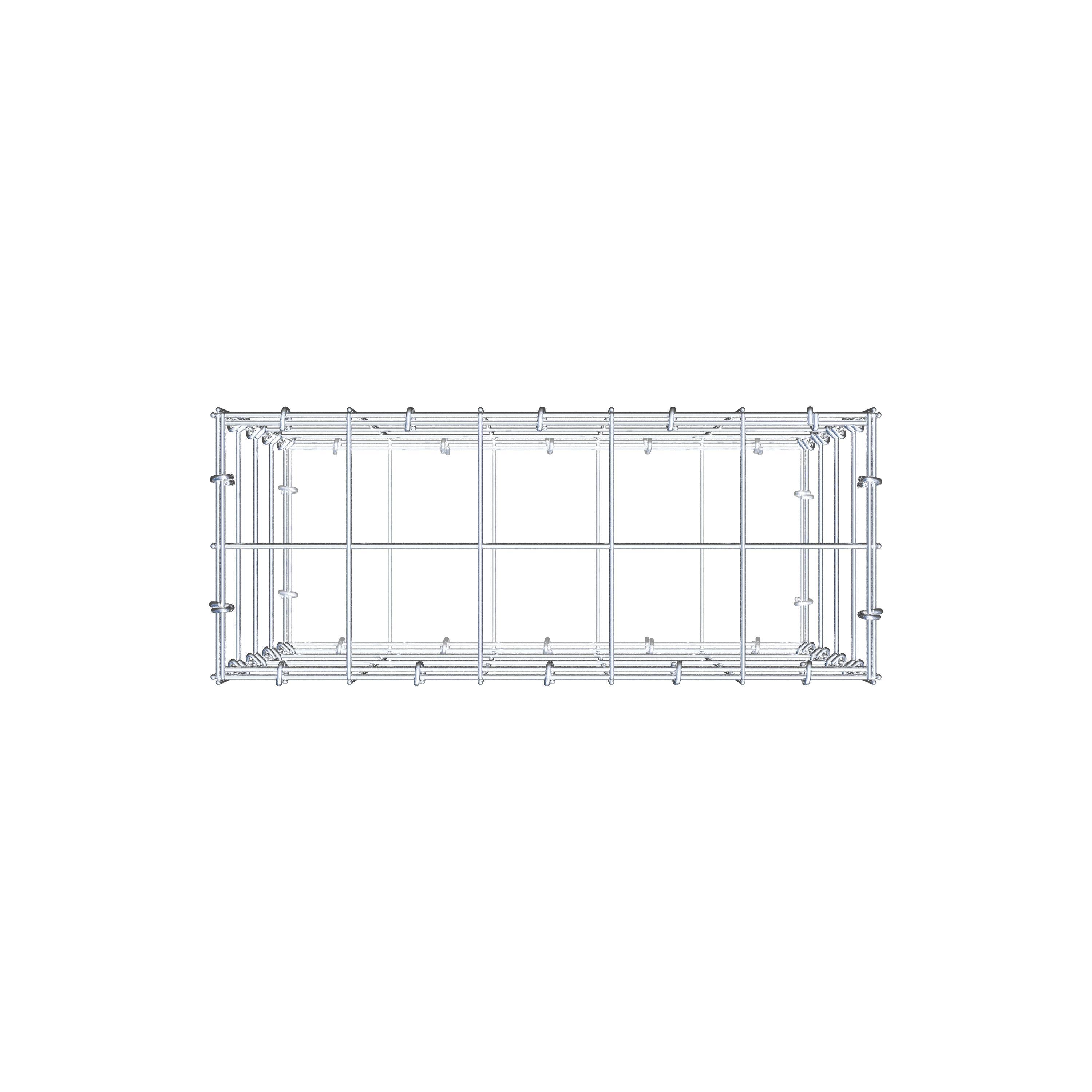 Gabion 50 cm x 40 cm x 20 cm (L x H x P), maille 10 cm x 10 cm, anneau en C