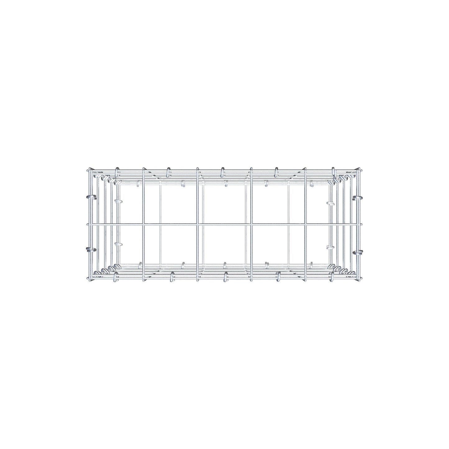 Gabião 50 cm x 40 cm x 20 cm (C x A x P), malhagem 10 cm x 10 cm, anel C