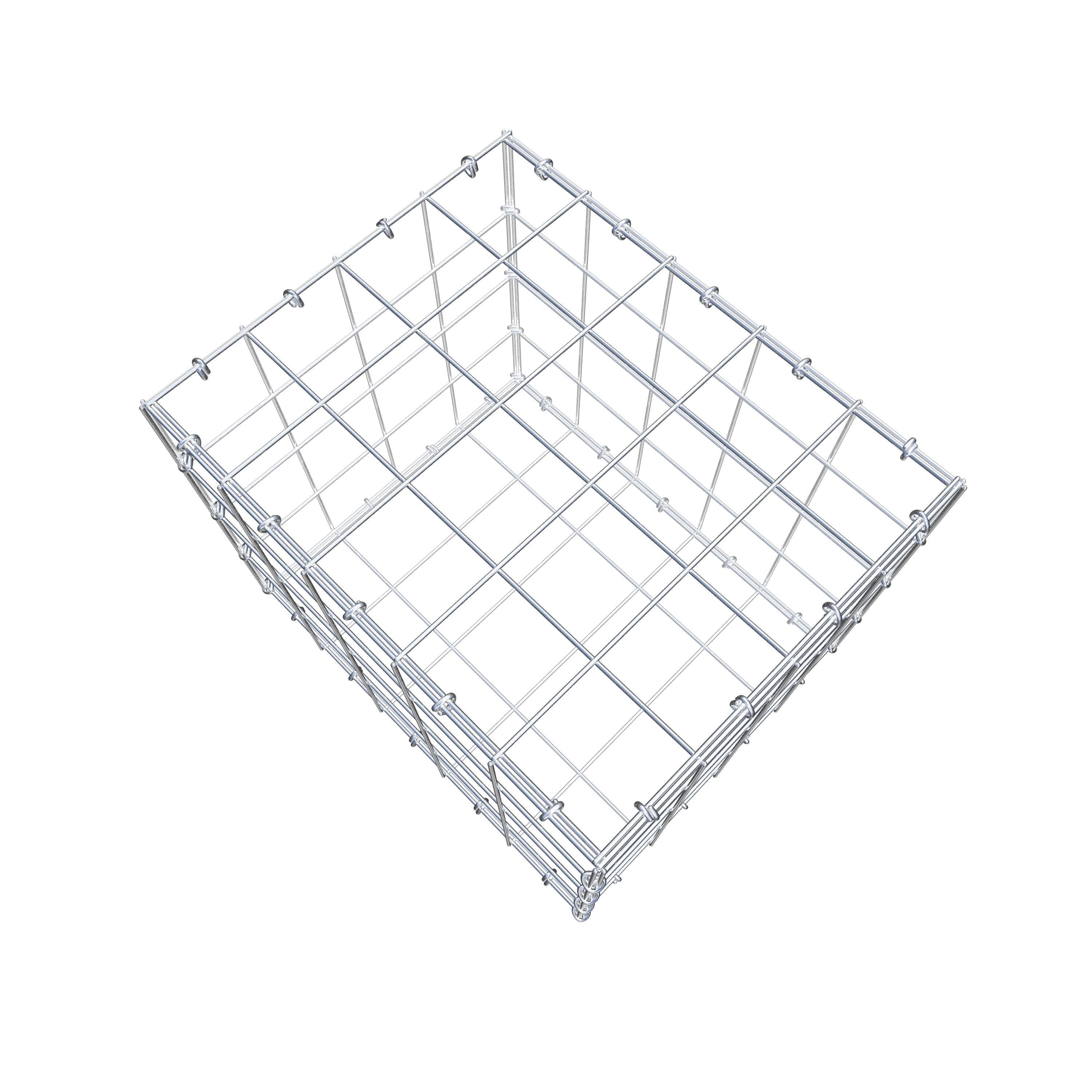 Gabion 50 cm x 40 cm x 40 cm (L x H x P), maille 10 cm x 10 cm, anneau en C