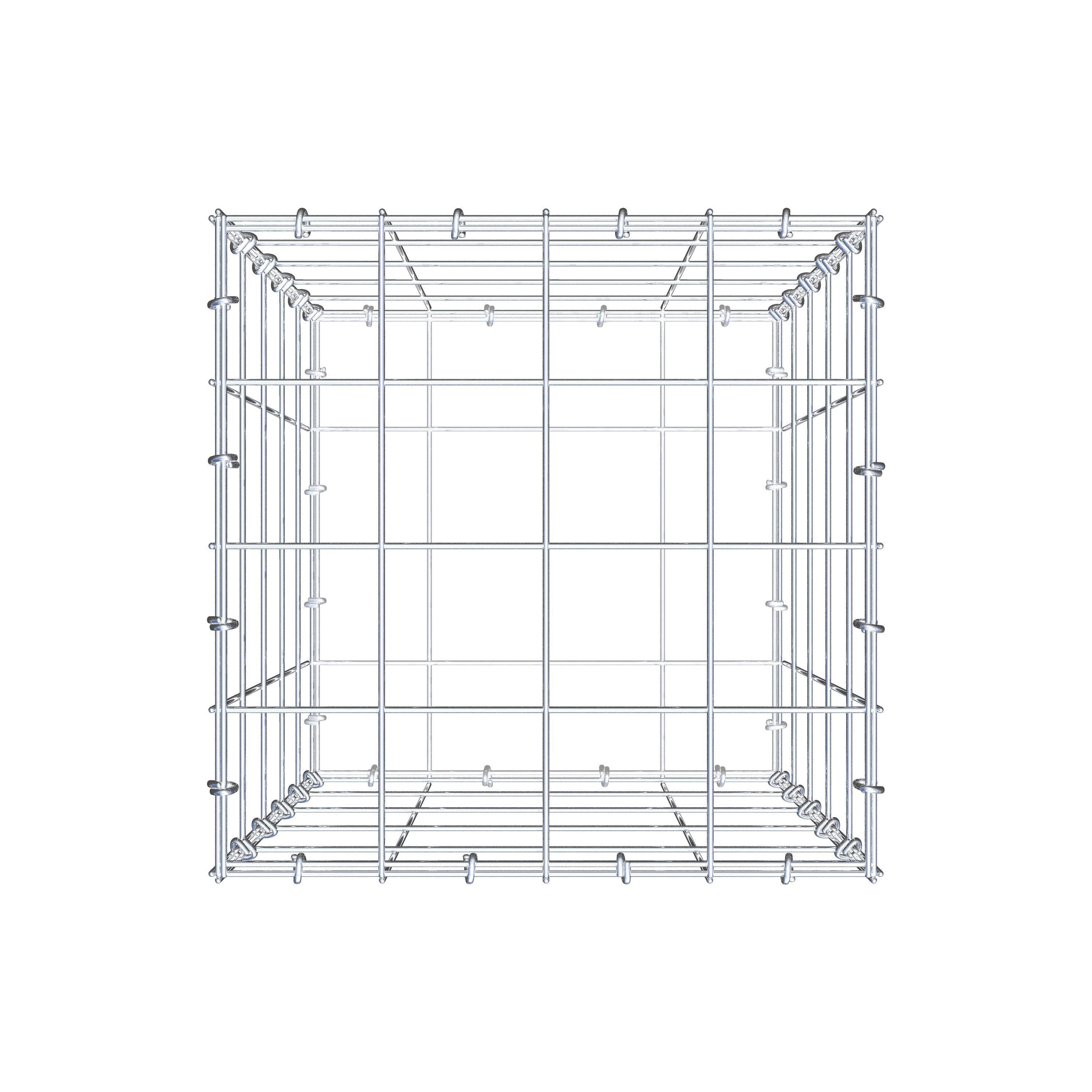 Gabion 50 cm x 40 cm x 40 cm (L x H x P), maille 10 cm x 10 cm, anneau en C