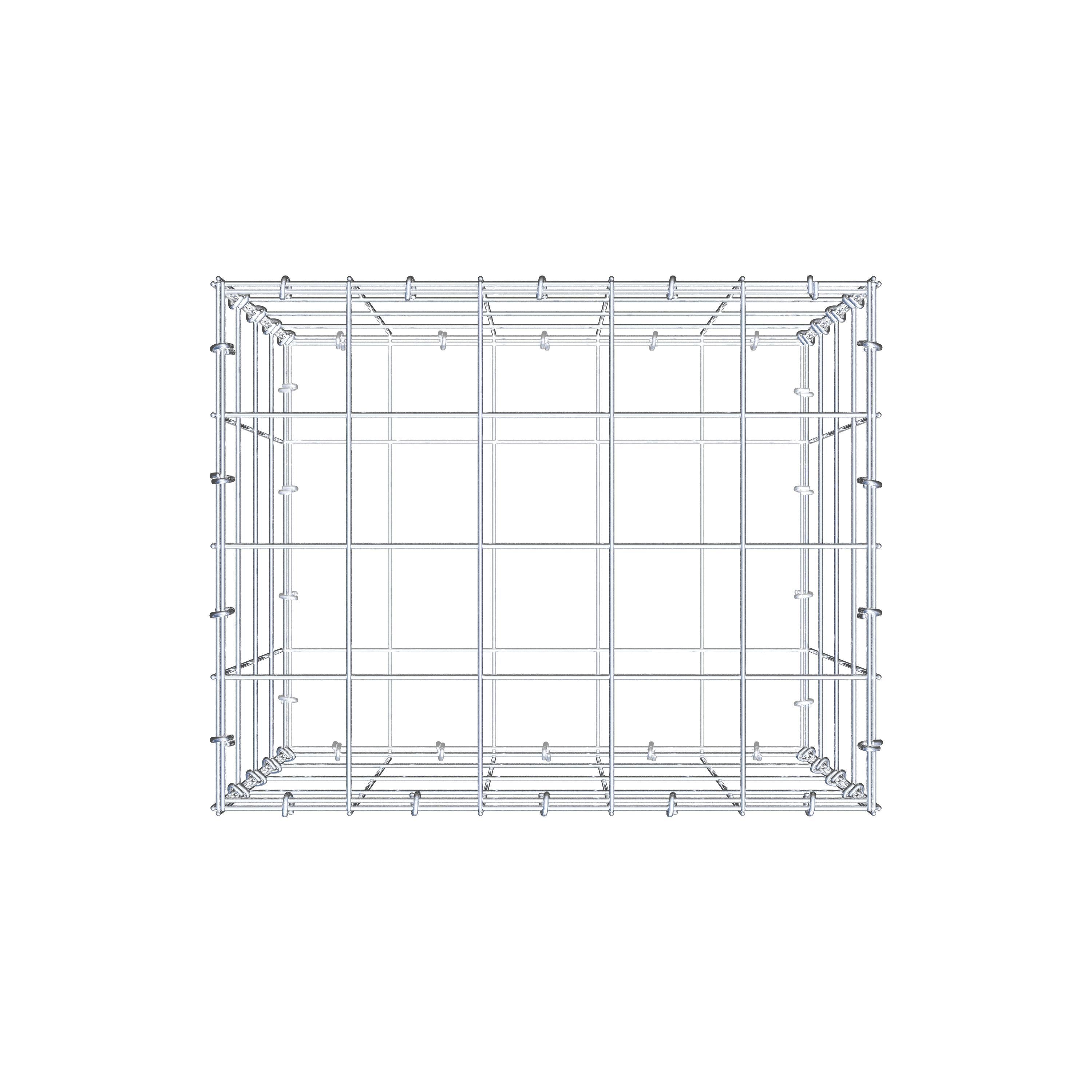 Gabion 50 cm x 40 cm x 40 cm (L x H x P), maille 10 cm x 10 cm, anneau en C