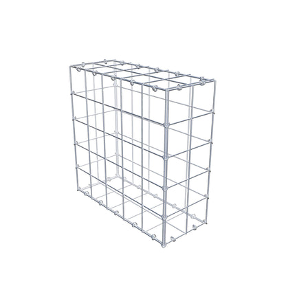 Gabion 50 cm x 50 cm x 20 cm (L x H x P), mailles 10 cm x 10 cm, anneau en C