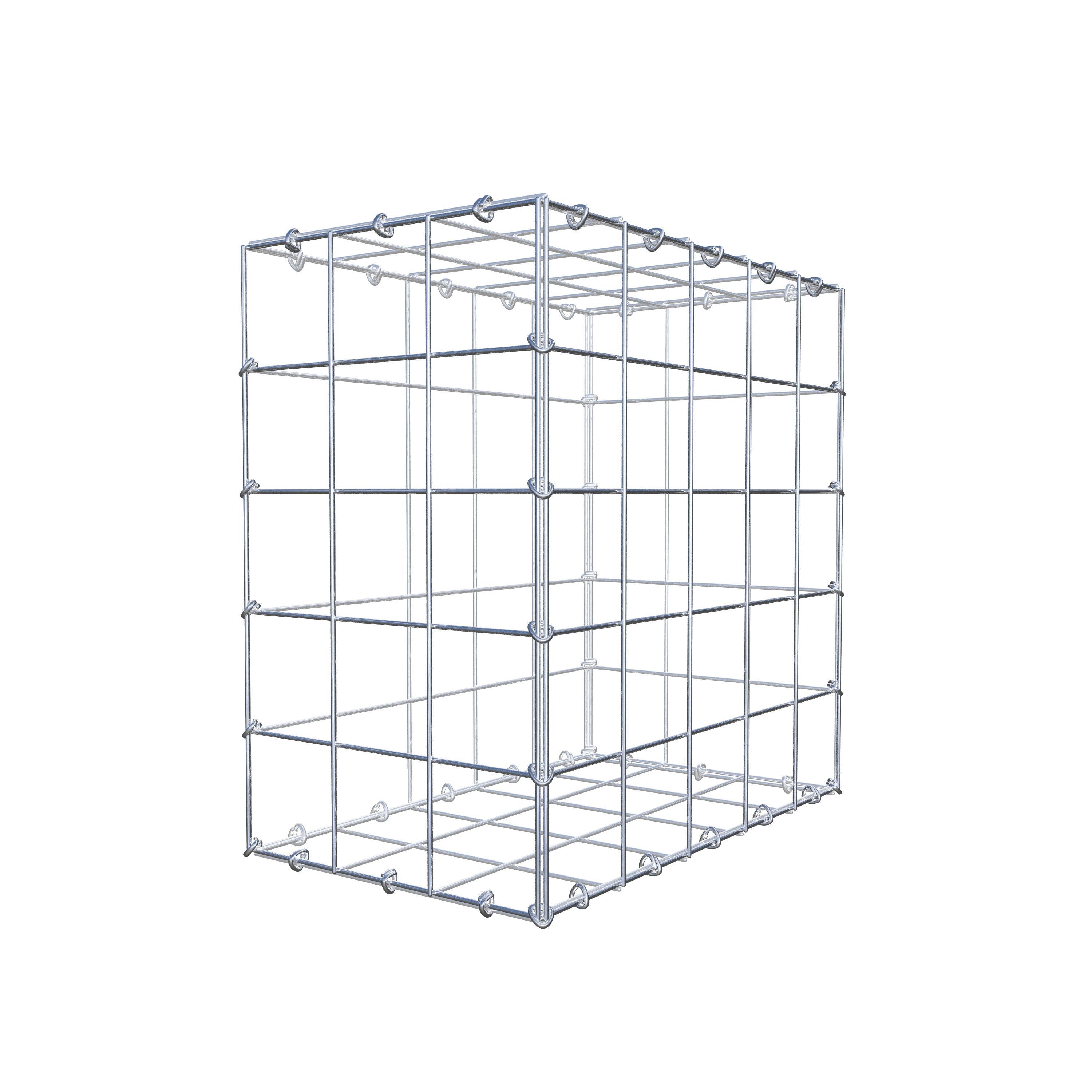 Gabion 50 cm x 50 cm x 30 cm (L x H x P), maille 10 cm x 10 cm, anneau en C