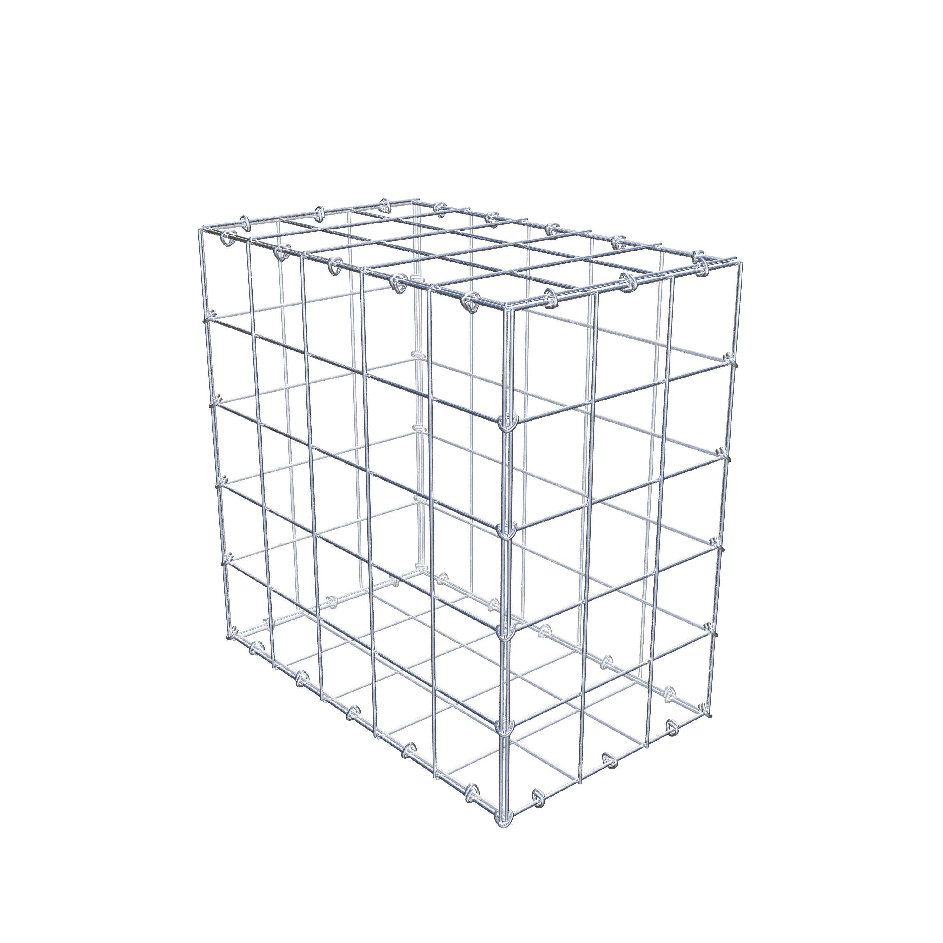 Gabion 50 cm x 50 cm x 30 cm (L x H x P), maille 10 cm x 10 cm, anneau en C