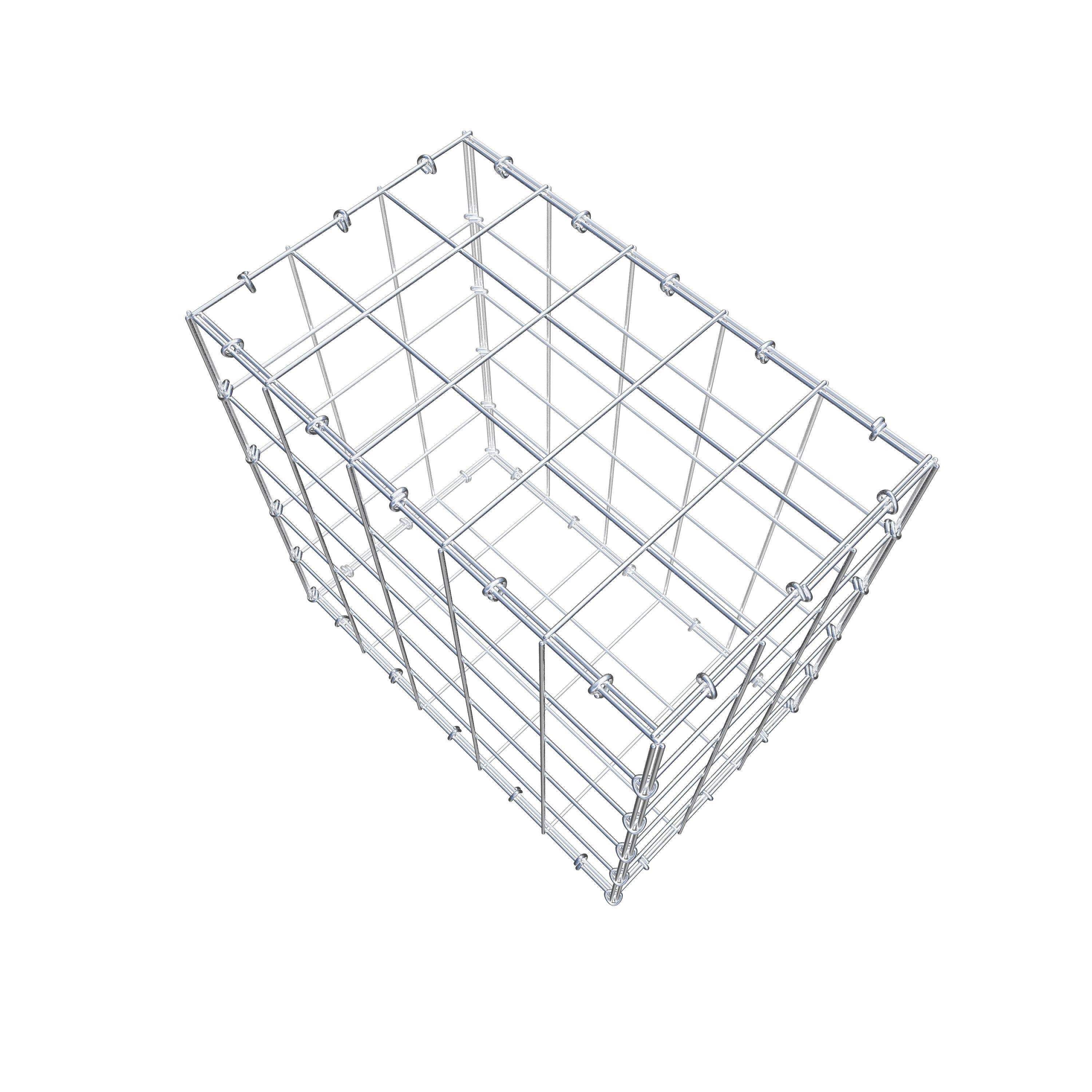 Gabion 50 cm x 50 cm x 30 cm (L x H x P), maille 10 cm x 10 cm, anneau en C