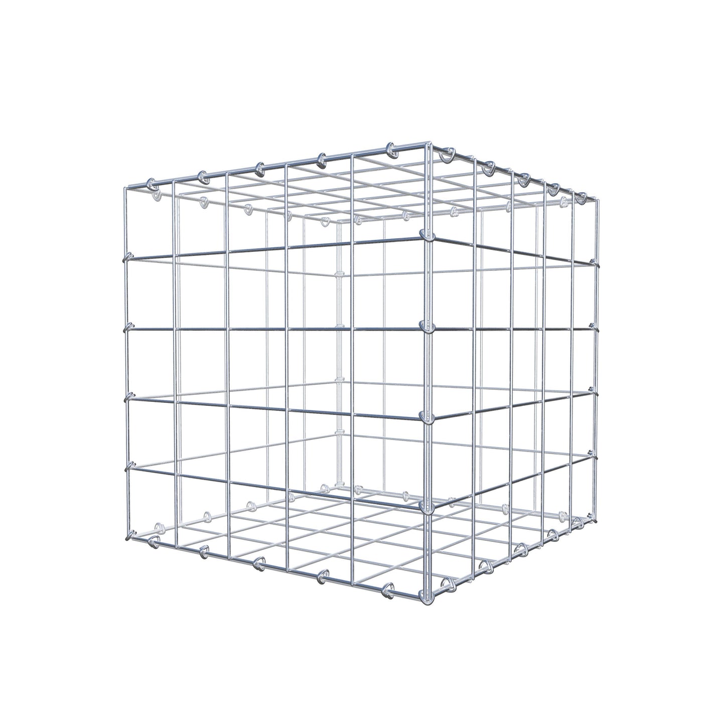 Gabion 50 cm x 50 cm x 50 cm (L x H x P), mailles 10 cm x 10 cm, anneau en C