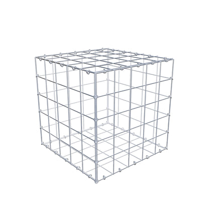 Gabion 50 cm x 50 cm x 50 cm (L x H x P), mailles 10 cm x 10 cm, anneau en C
