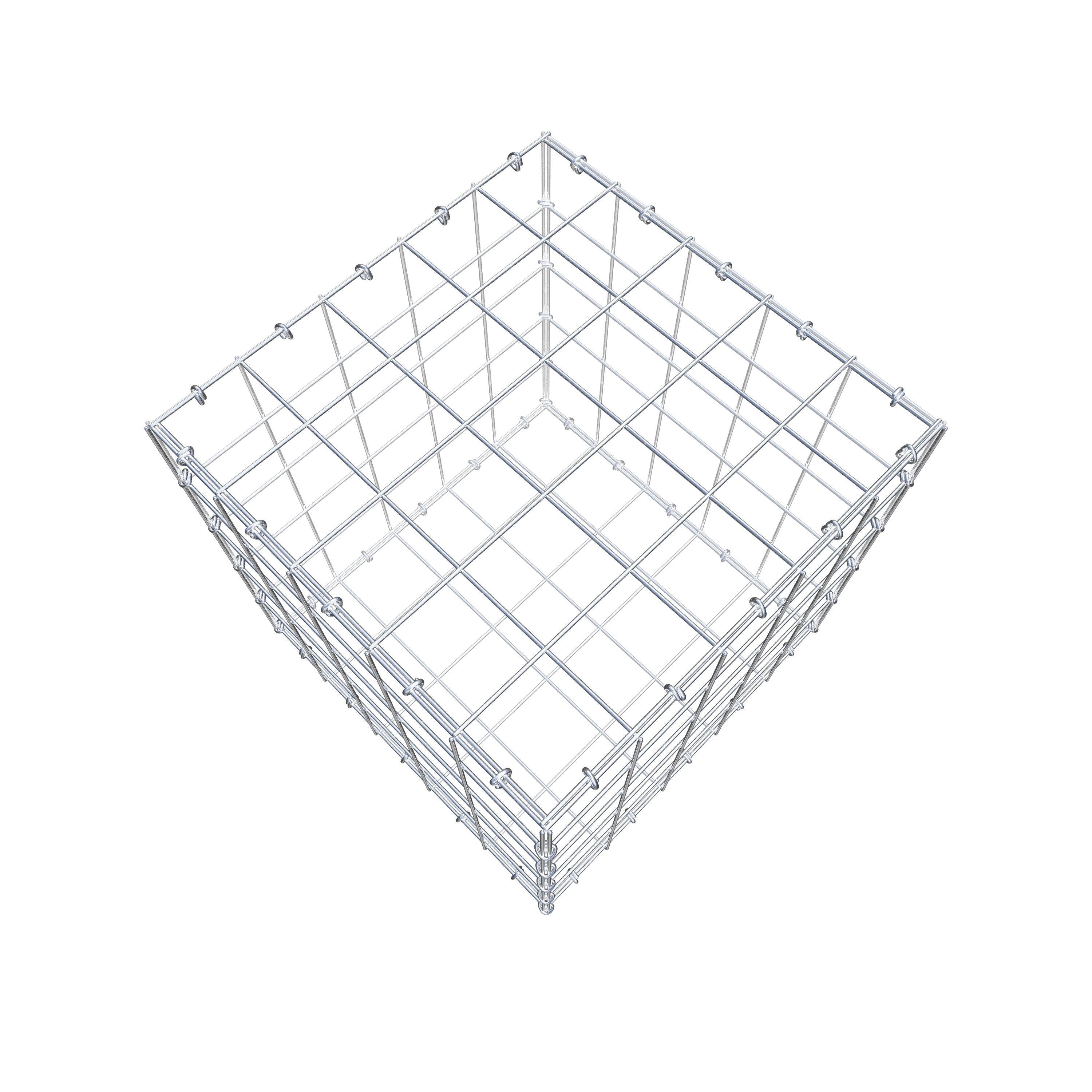 Gabion 50 cm x 50 cm x 50 cm (L x H x P), maille 10 cm x 10 cm, anneau en C