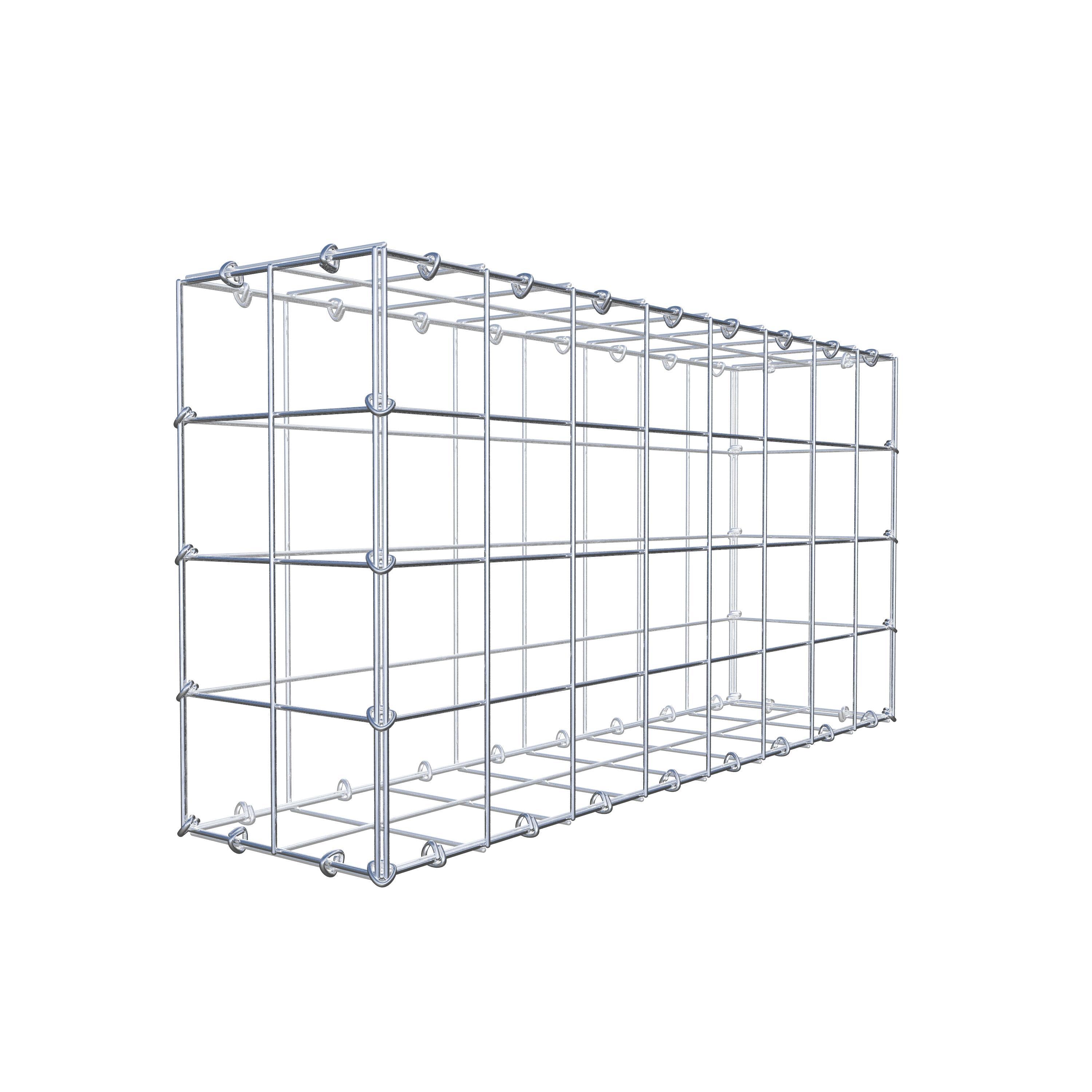 Gabion 80 cm x 40 cm x 20 cm (L x H x P), maille 10 cm x 10 cm, anneau en C