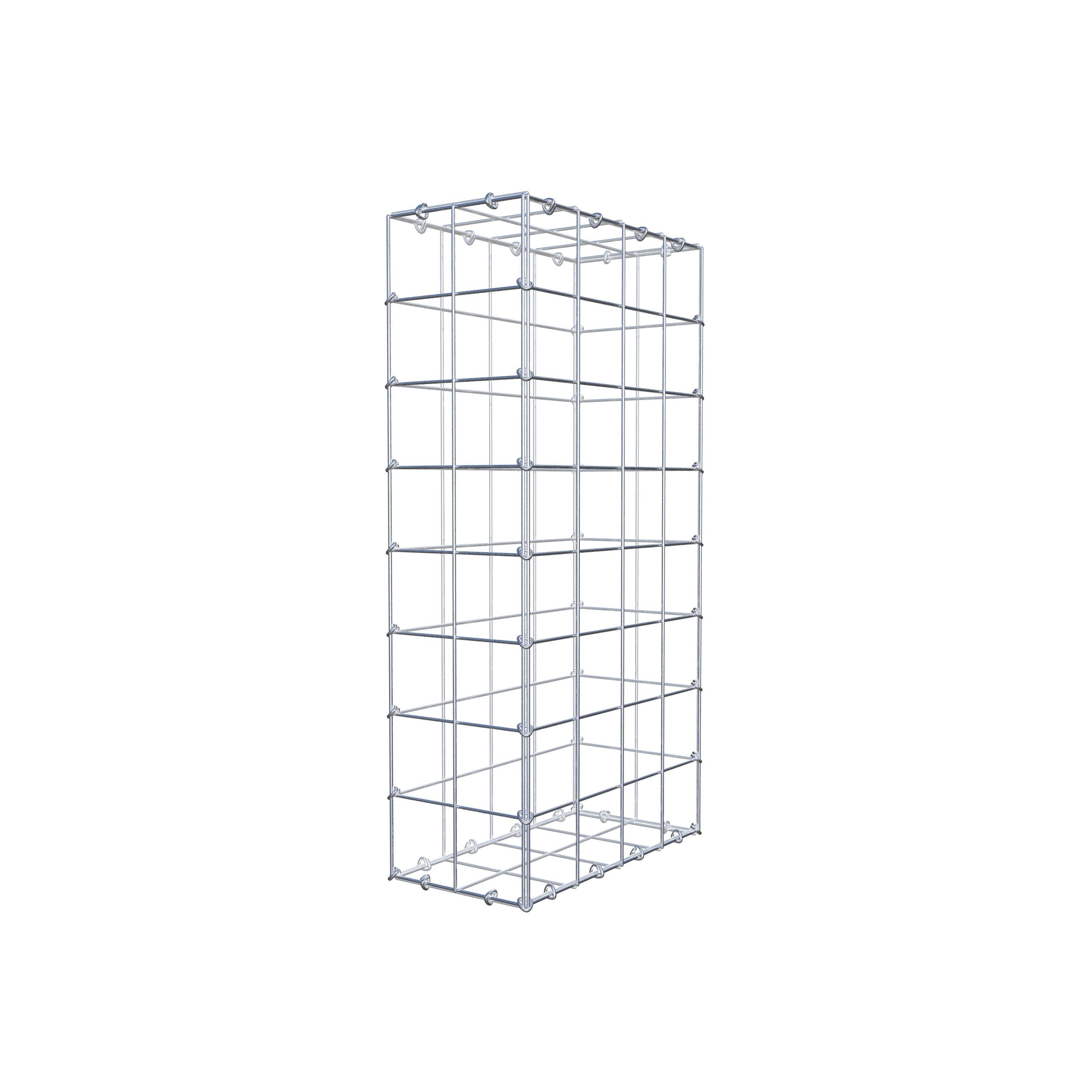 Gabion 80 cm x 40 cm x 20 cm (L x H x P), maille 10 cm x 10 cm, anneau en C