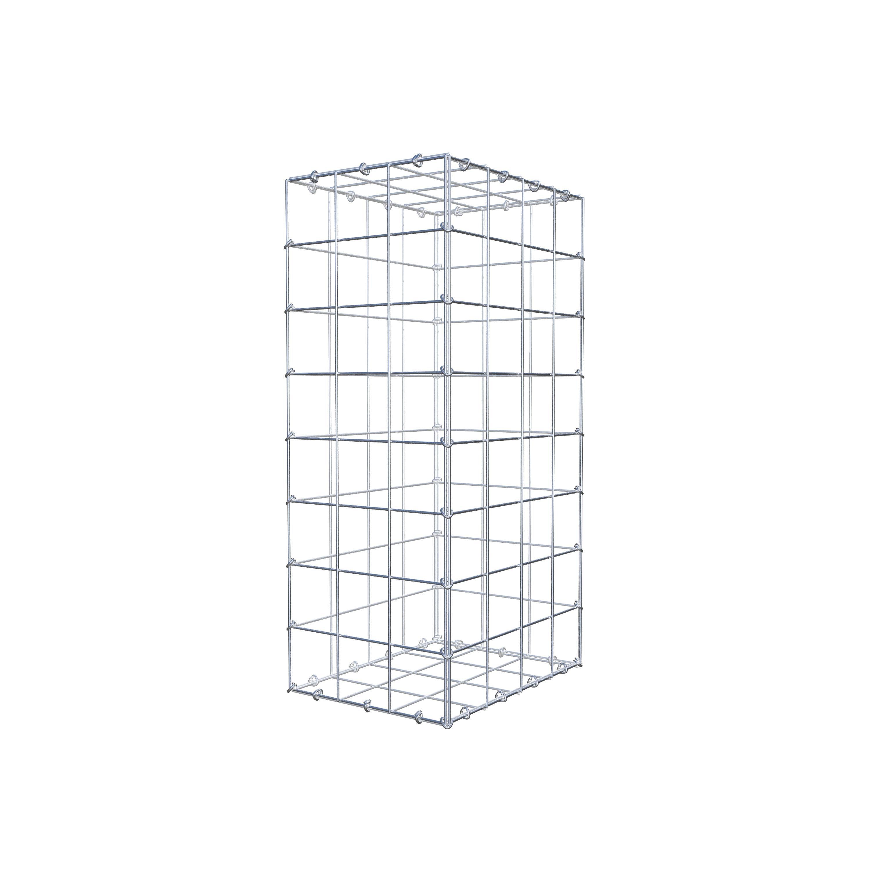 Gabion 80 cm x 40 cm x 30 cm (L x H x P), maille 10 cm x 10 cm, anneau en C