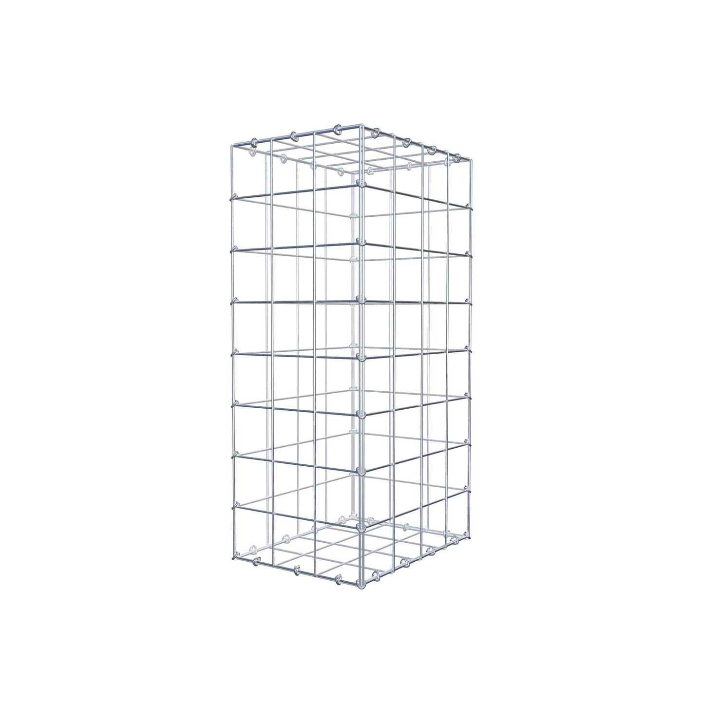 Gabion 80 cm x 40 cm x 30 cm (L x H x D), maskstorlek 10 cm x 10 cm, C-ring