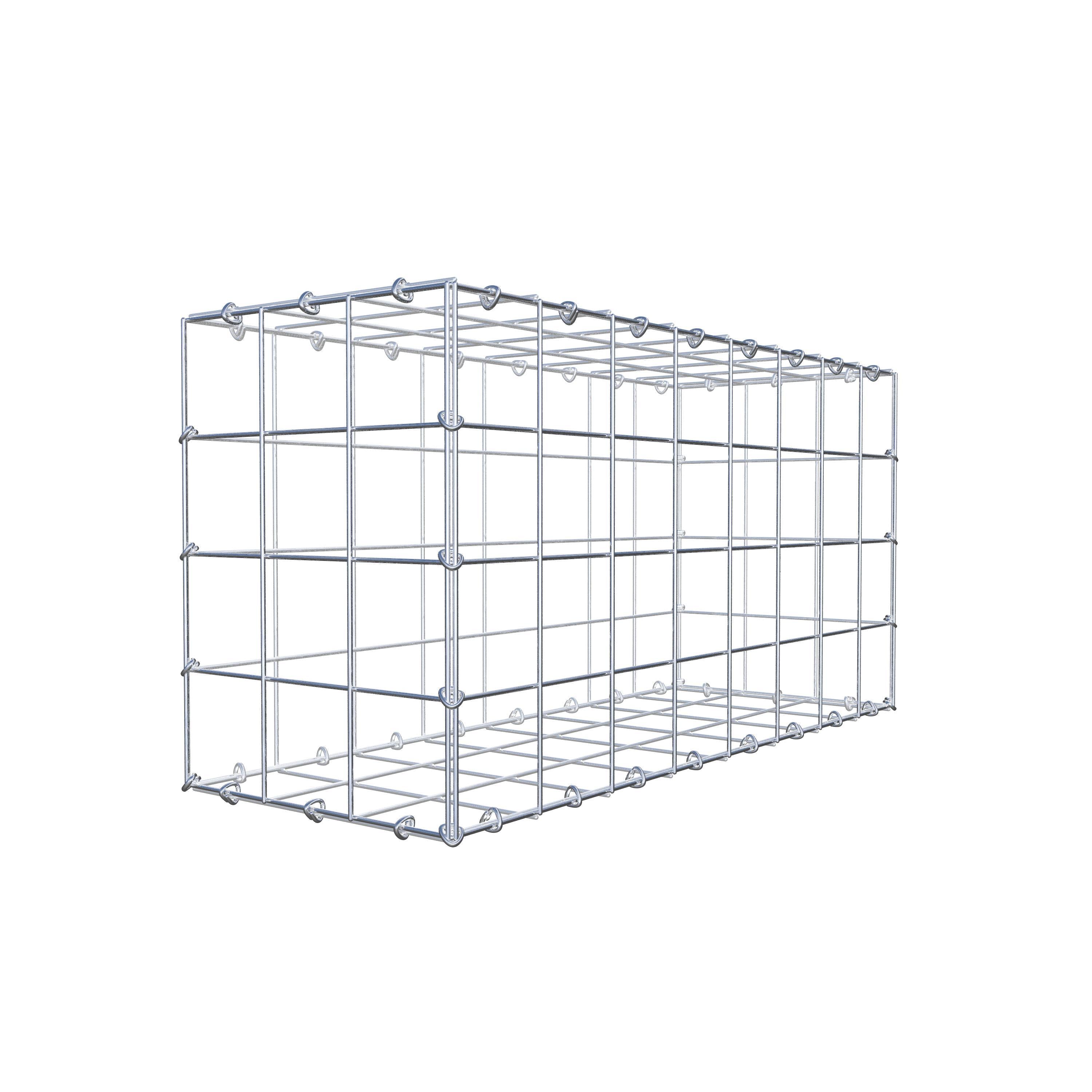 Gabion 80 cm x 40 cm x 30 cm (L x H x P), maille 10 cm x 10 cm, anneau en C