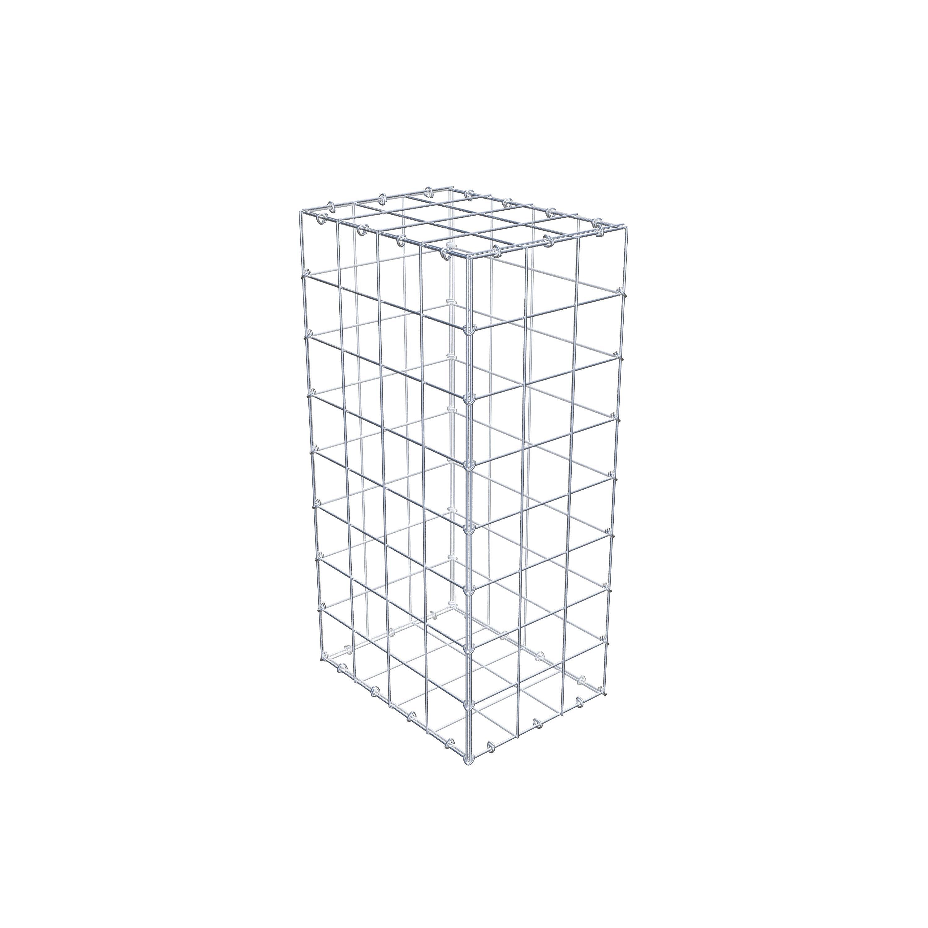 Gabion 80 cm x 40 cm x 30 cm (L x H x P), maille 10 cm x 10 cm, anneau en C