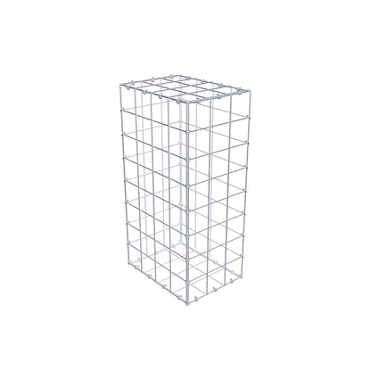 Gabion 80 cm x 40 cm x 30 cm (L x H x D), maskstorlek 10 cm x 10 cm, C-ring