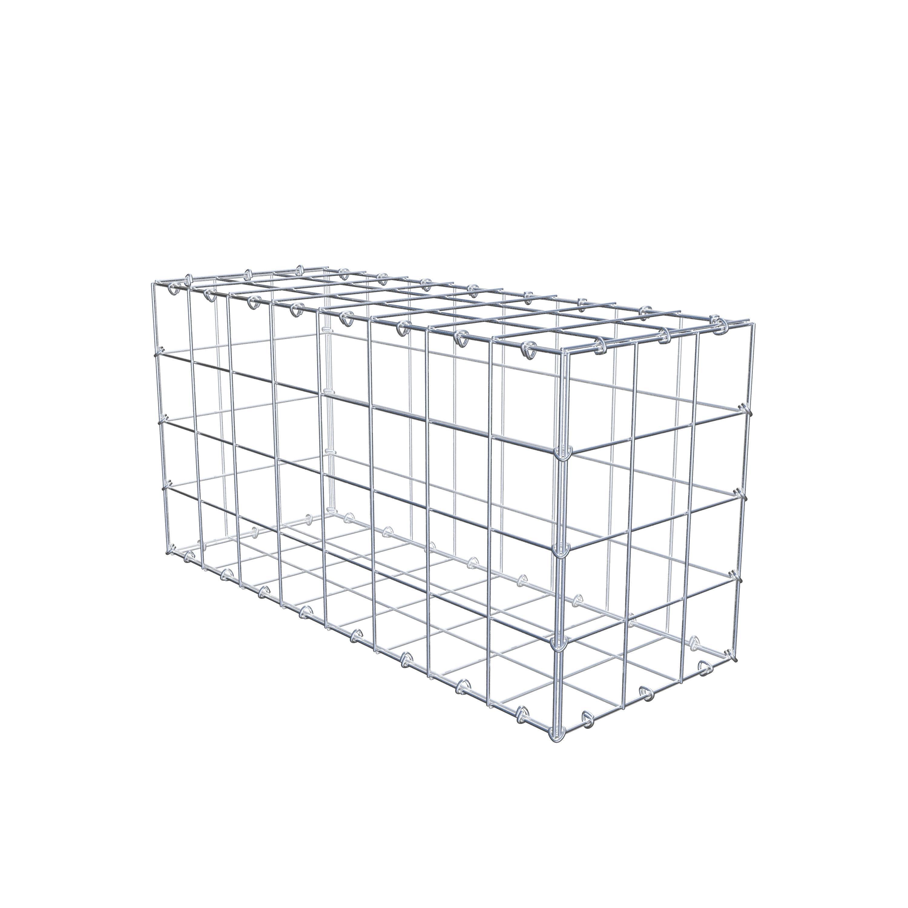 Gabion 80 cm x 40 cm x 30 cm (L x H x P), maille 10 cm x 10 cm, anneau en C