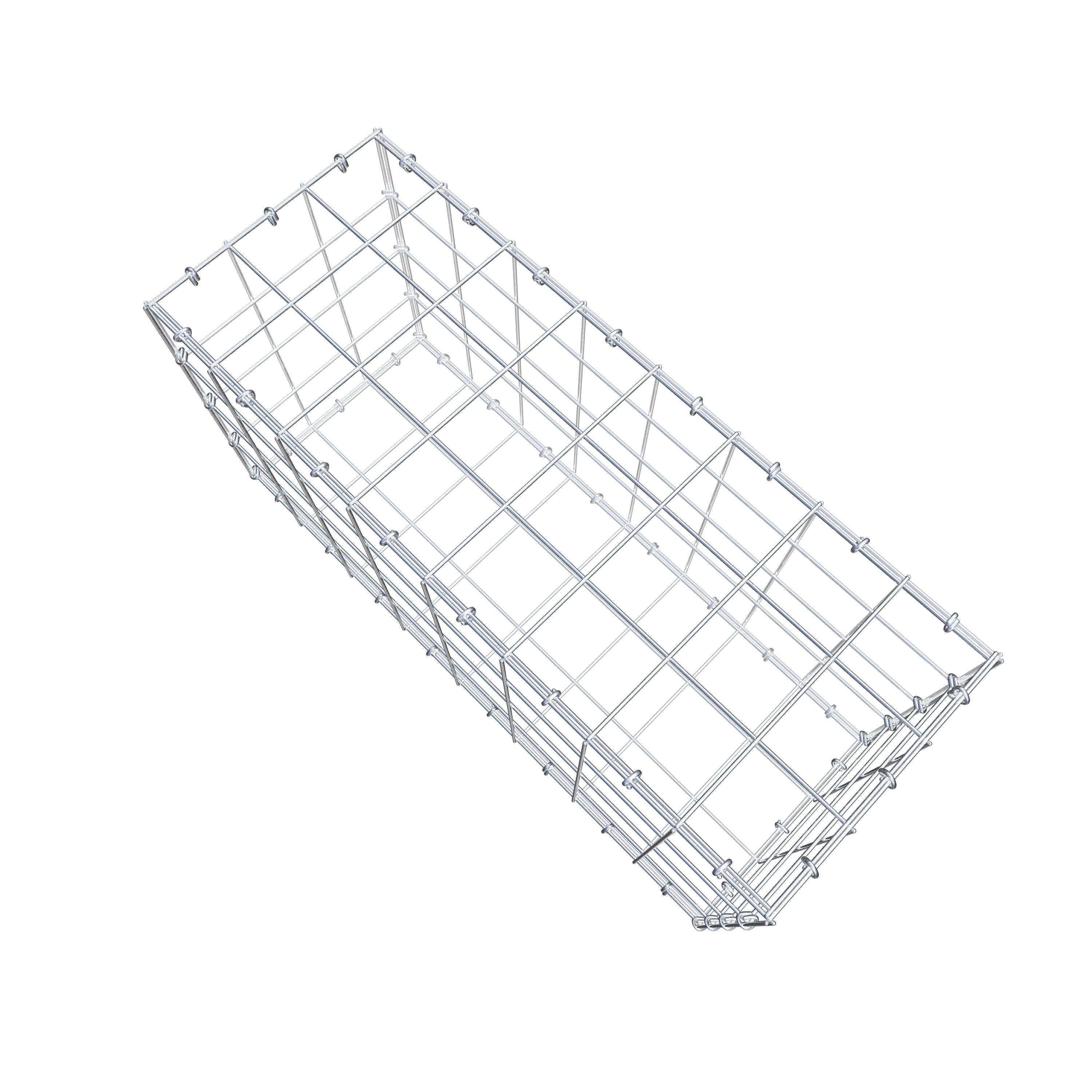 Gabion 80 cm x 40 cm x 30 cm (L x H x P), maille 10 cm x 10 cm, anneau en C