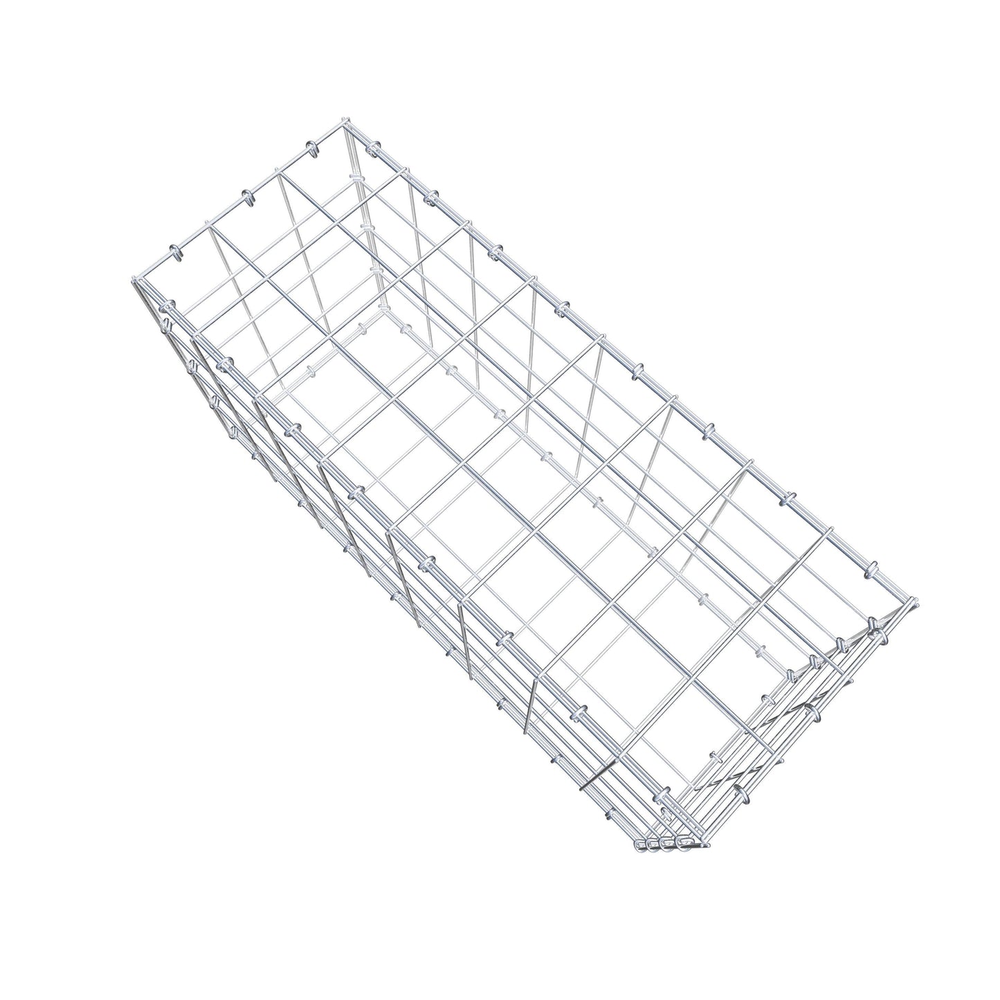 Gabion 80 cm x 40 cm x 30 cm (L x H x D), maskstorlek 10 cm x 10 cm, C-ring