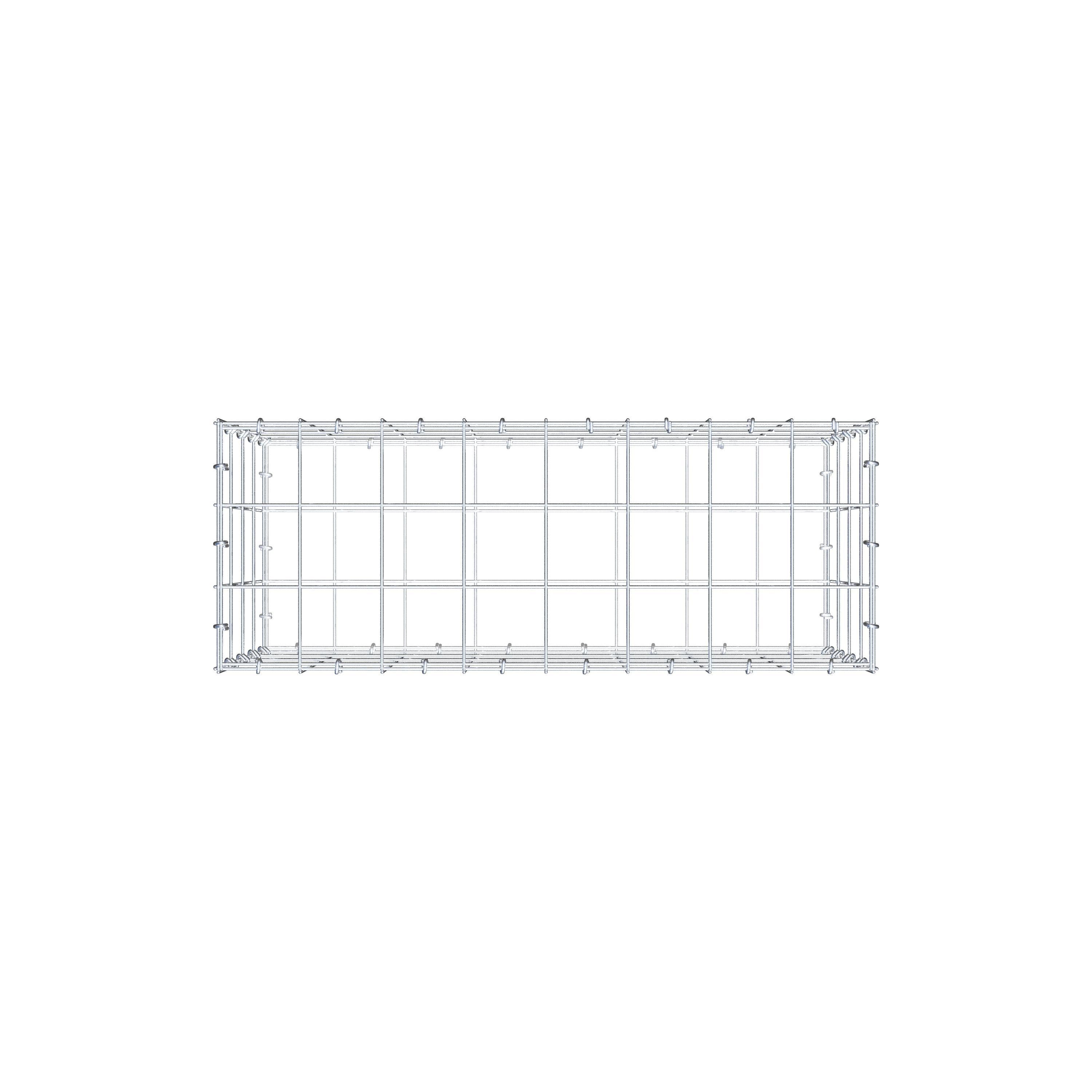 Gabion 80 cm x 40 cm x 30 cm (L x H x P), maille 10 cm x 10 cm, anneau en C