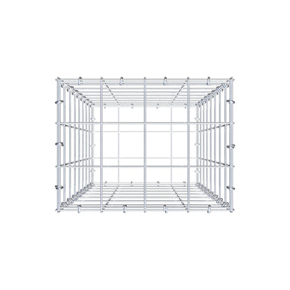 Gabion 80 cm x 40 cm x 30 cm (L x H x D), maskstorlek 10 cm x 10 cm, C-ring