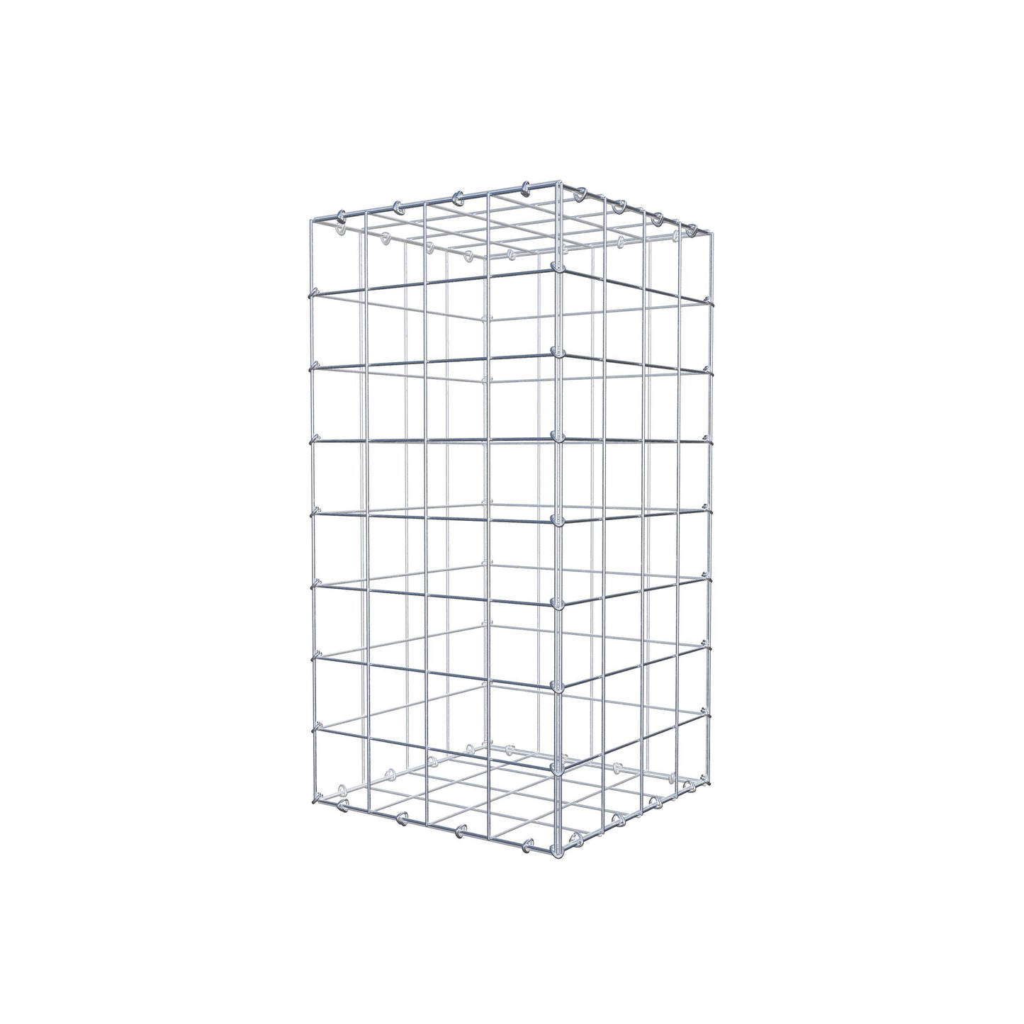 Gabion 80 cm x 40 cm x 40 cm (L x H x P), mailles 10 cm x 10 cm, anneau en C