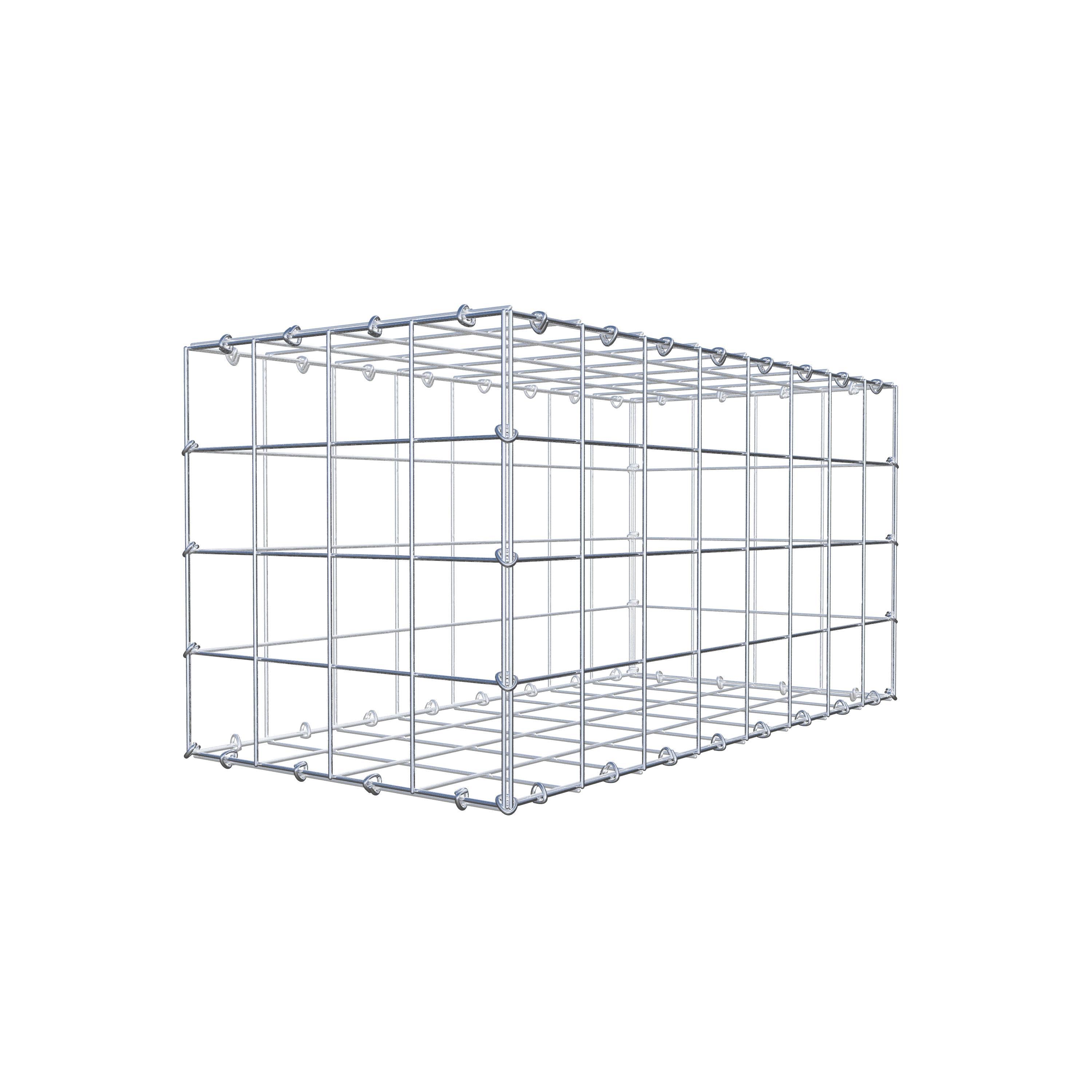 Gabion 80 cm x 40 cm x 40 cm (L x H x P), maille 10 cm x 10 cm, anneau en C