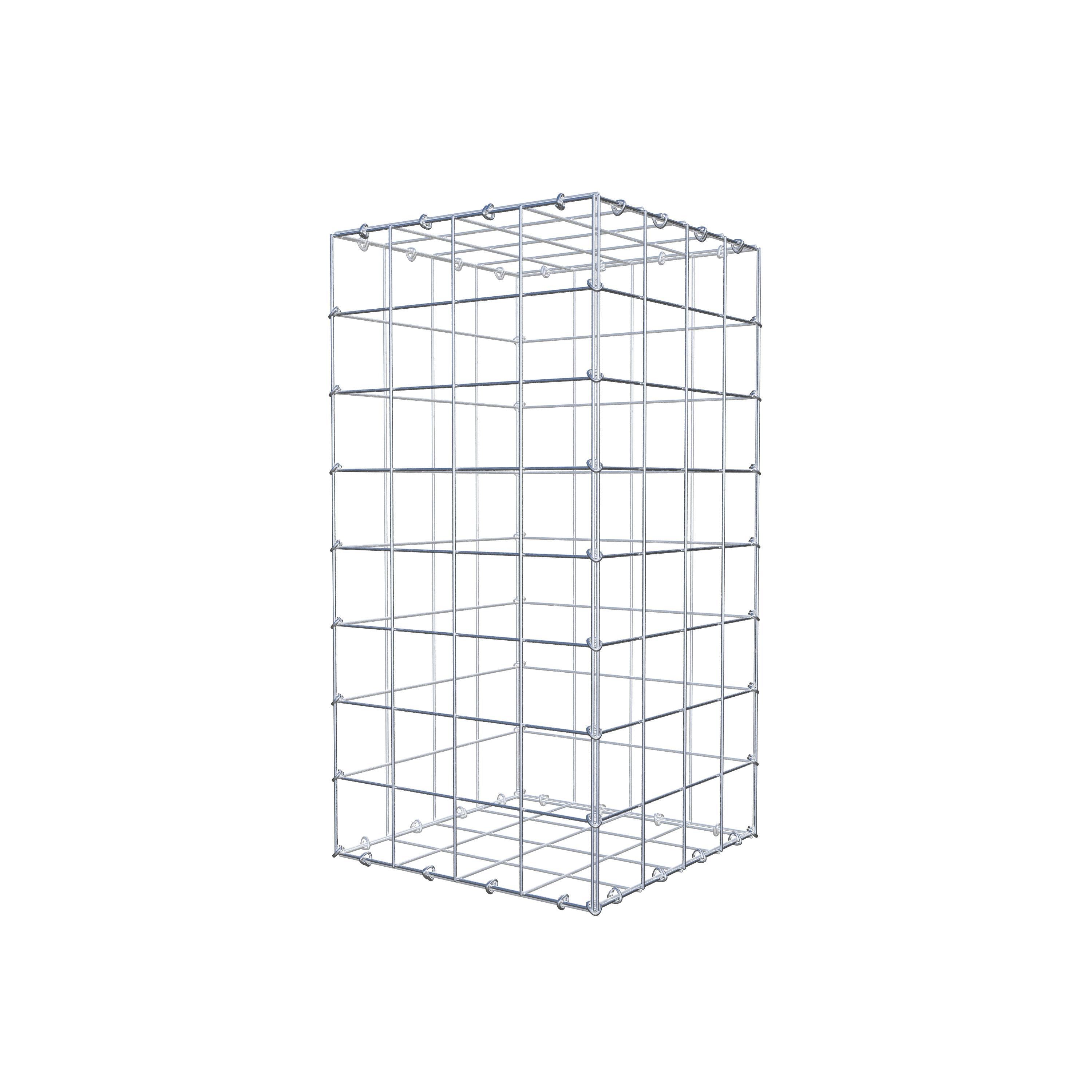 Gabion 80 cm x 40 cm x 40 cm (L x H x P), maille 10 cm x 10 cm, anneau en C