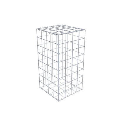 Gabion 80 cm x 40 cm x 40 cm (L x H x P), mailles 10 cm x 10 cm, anneau en C