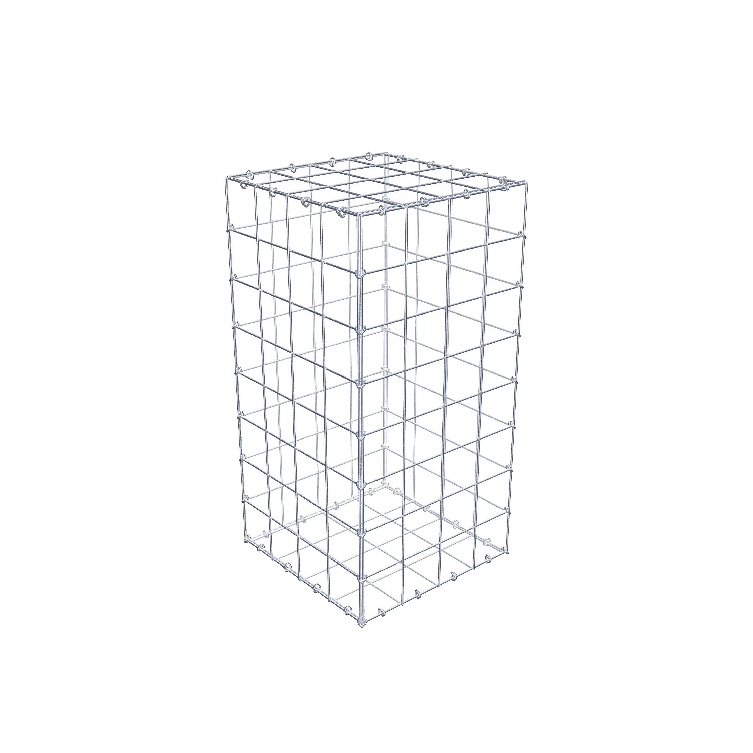 Gabion 80 cm x 40 cm x 40 cm (L x H x P), maille 10 cm x 10 cm, anneau en C