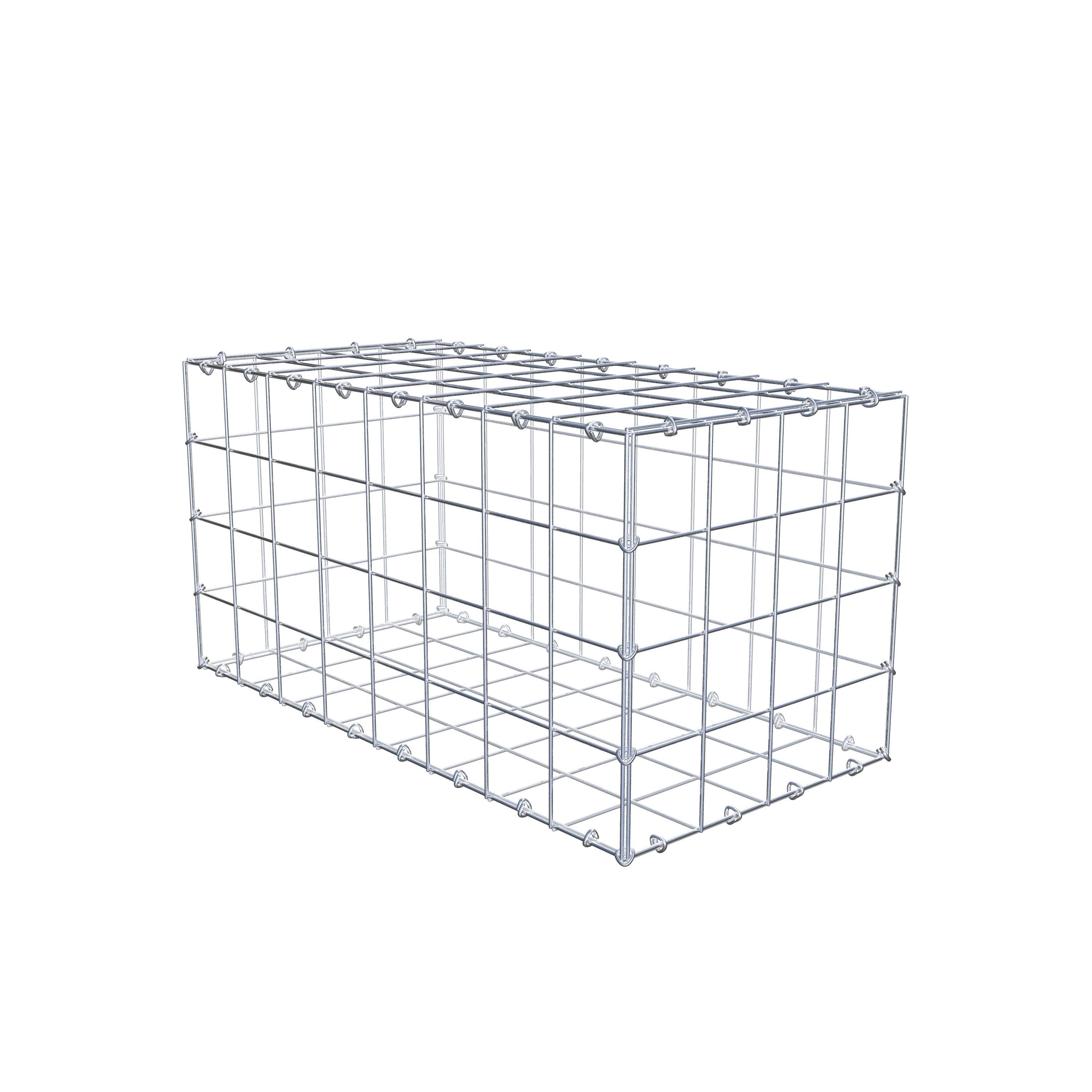 Gabion 80 cm x 40 cm x 40 cm (L x H x P), maille 10 cm x 10 cm, anneau en C