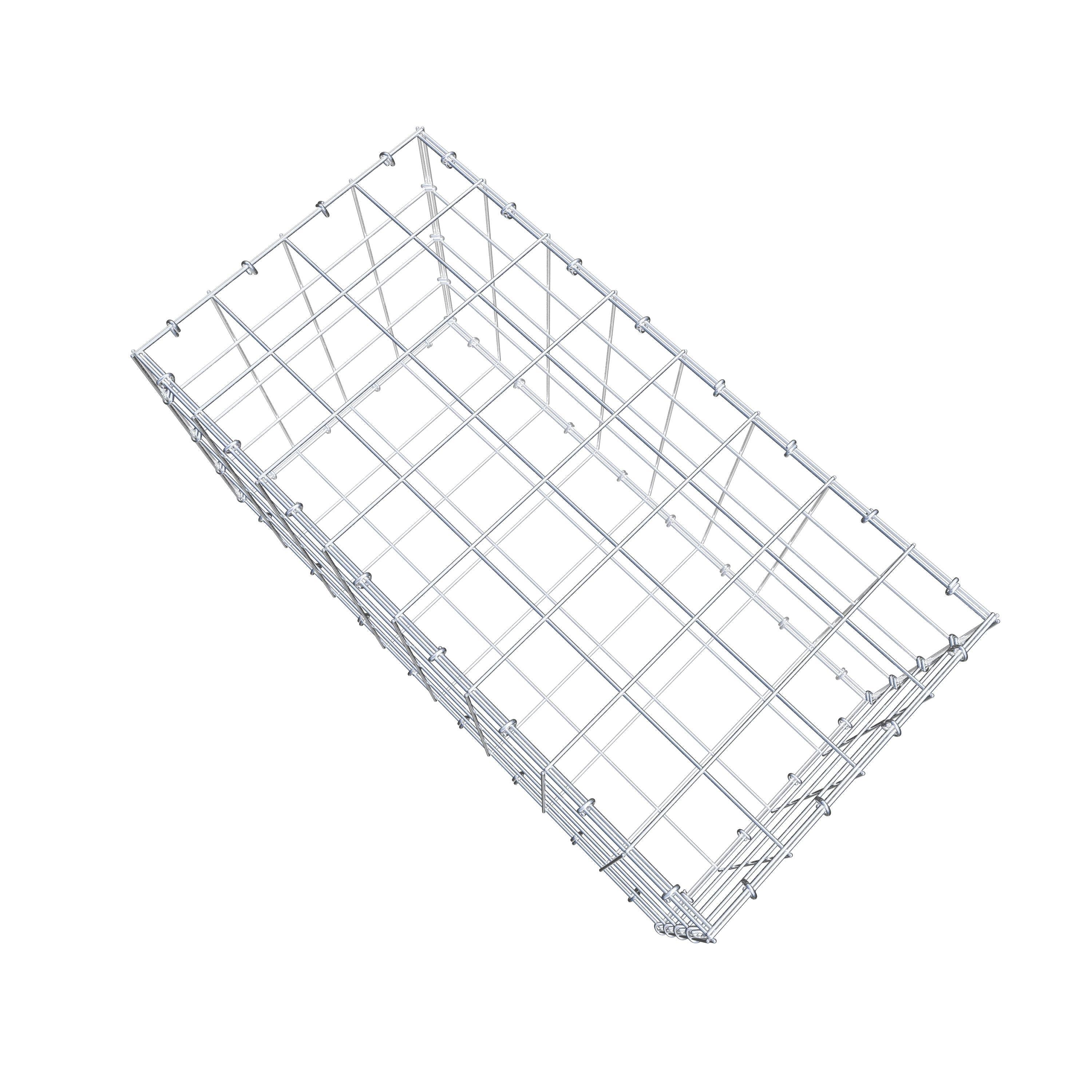 Gabion 80 cm x 40 cm x 40 cm (L x H x P), maille 10 cm x 10 cm, anneau en C